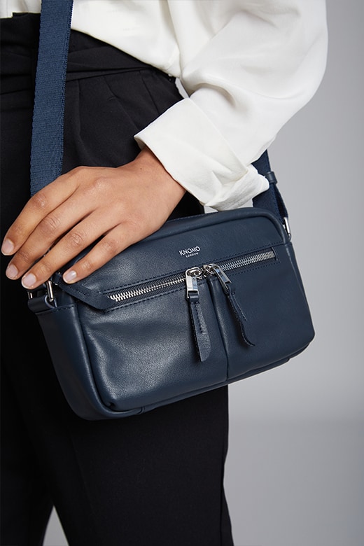 KNOMO Brook Leather Cross-Body Feature Rectangle Image 2 | knomo.com