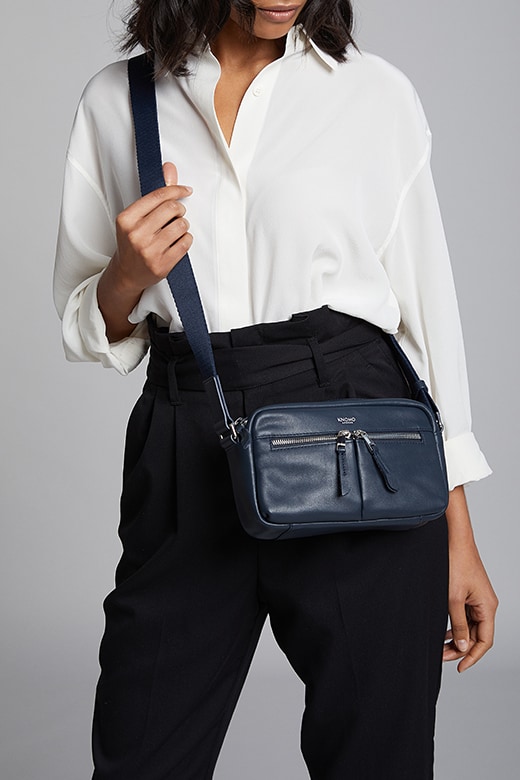 KNOMO Brook Leather Cross-Body Feature Rectangle Image 1 | knomo.com