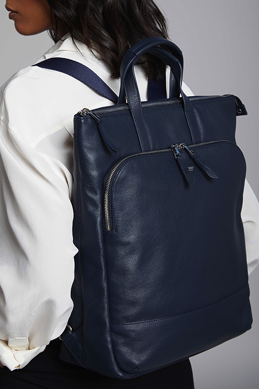 KNOMO Harewood Leather Laptop Tote Backpack - 15" Feature Rectangle Image 1 | knomo.com