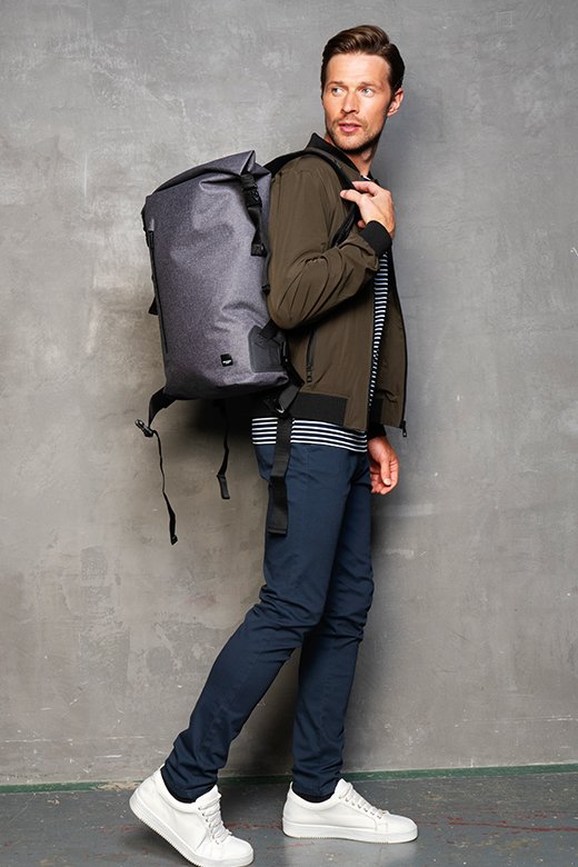 KNOMO Cromwell Roll-Top Laptop Backpack - 14" Feature Rectangle Image 1 | knomo.com