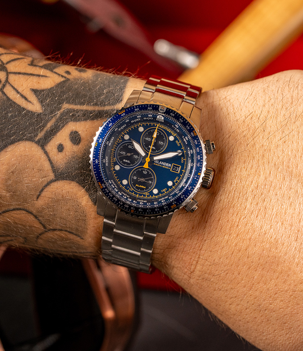 Islander Calverton Flight Chronograph Alarm Watch