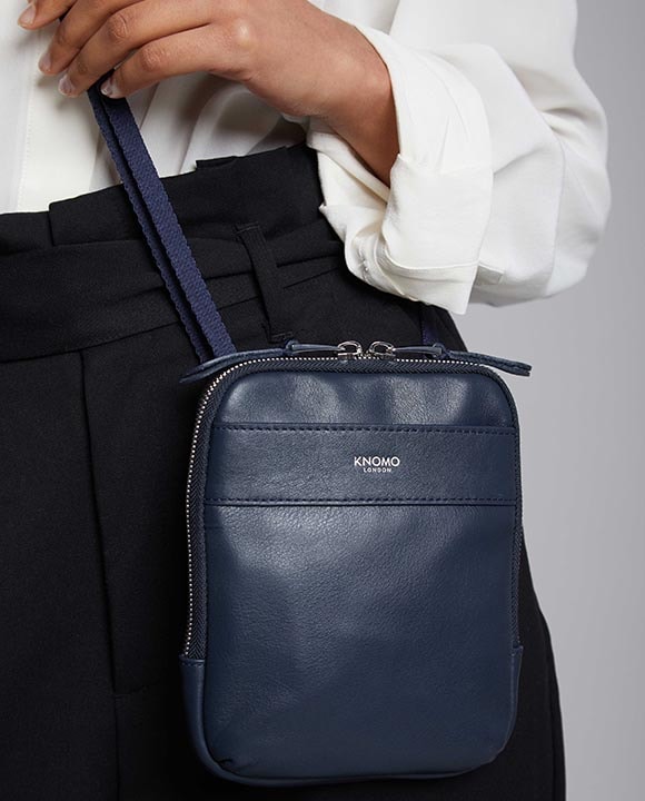 KNOMO Rex Leather Cross-Body Feature Rectangle Image 2 | knomo.com