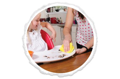 a clean high chair in seconds