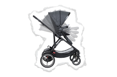 ¡asiento reversible y espacioso!