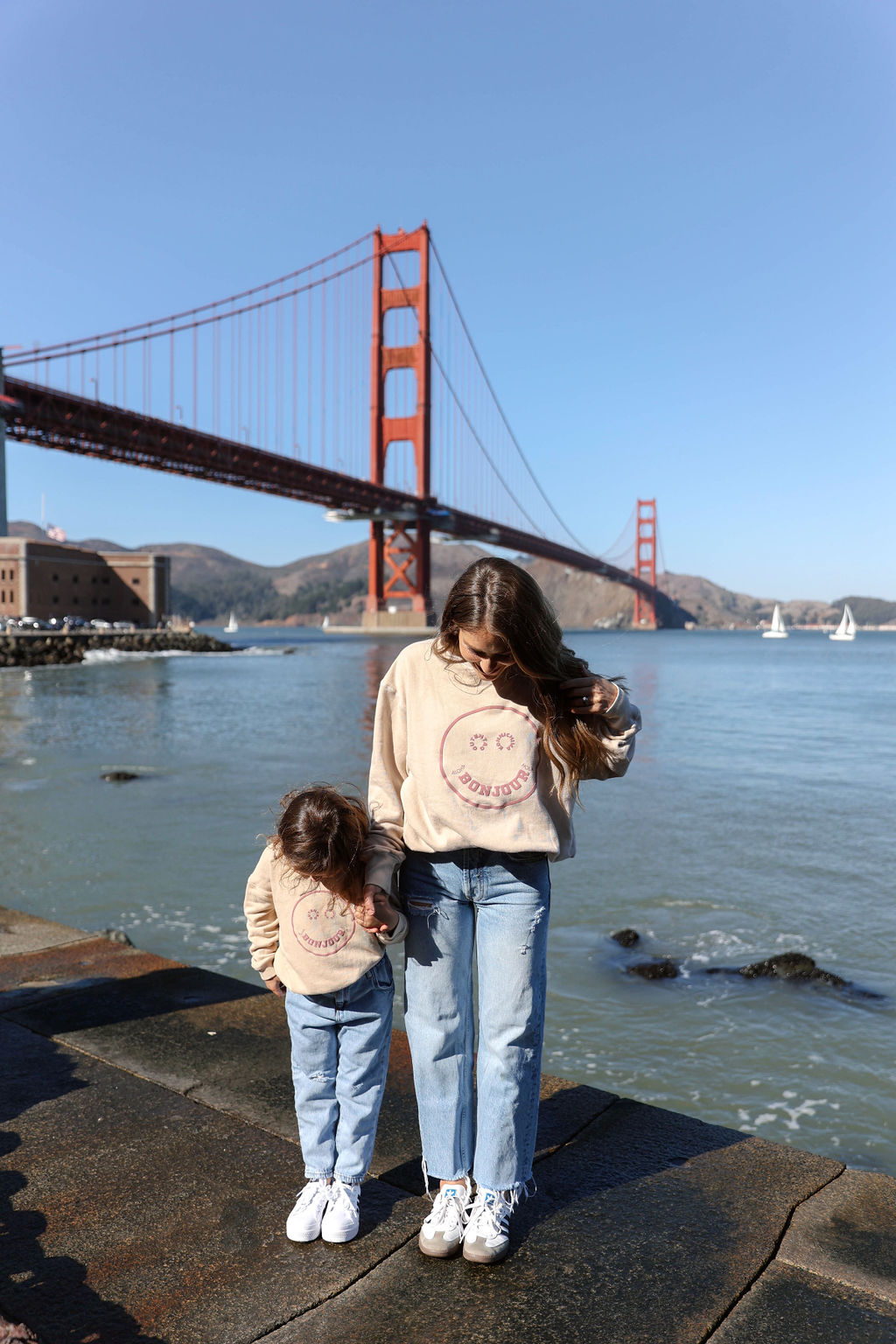 Strut This Kids Senna Case Sweatshirt in Cream