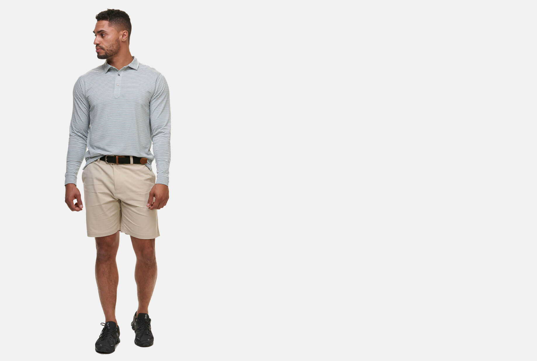 Men's air stretch long sleeve polo by tasc Performance