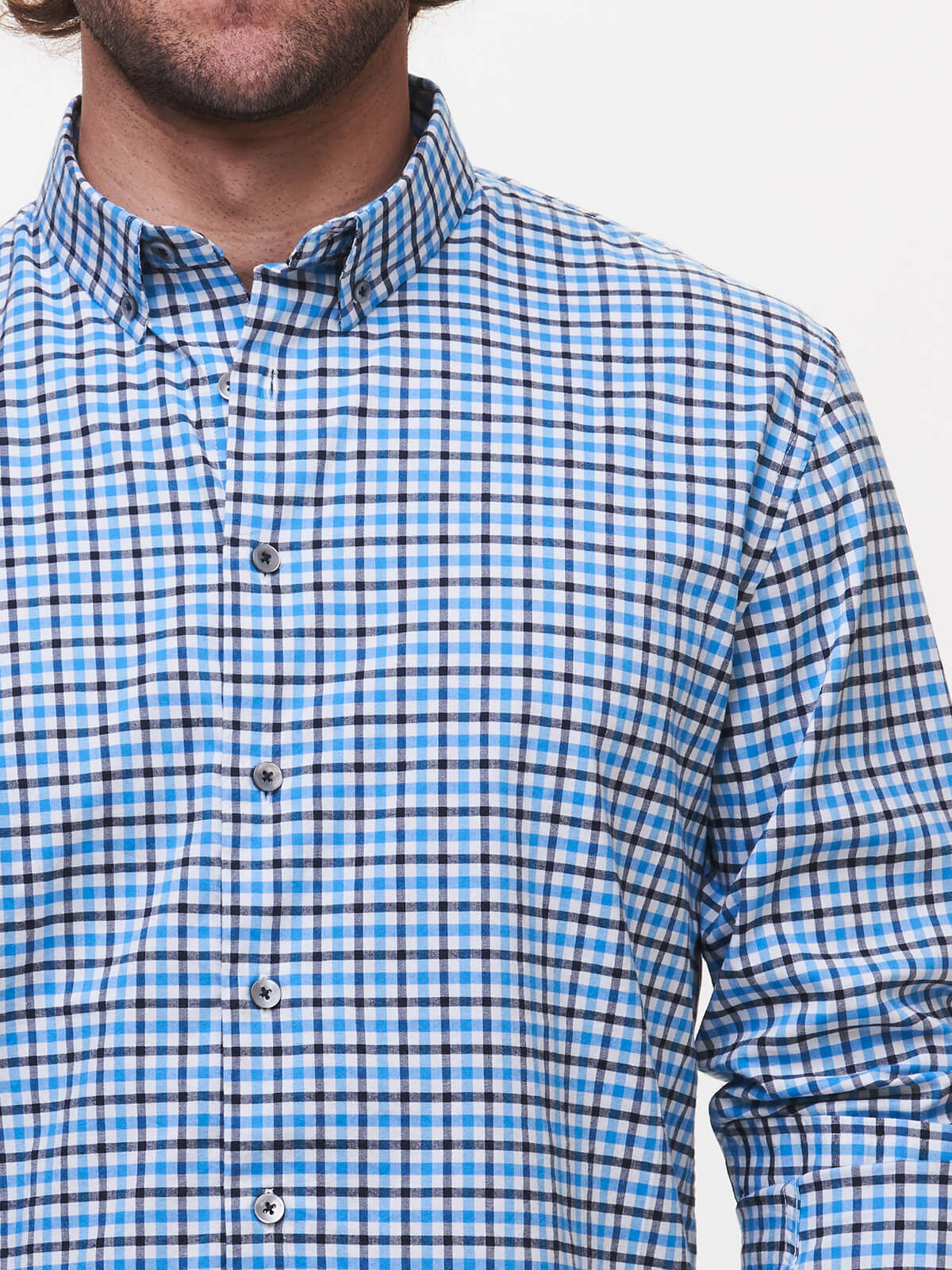 men's button down bywater plaid natural performance sport shirt