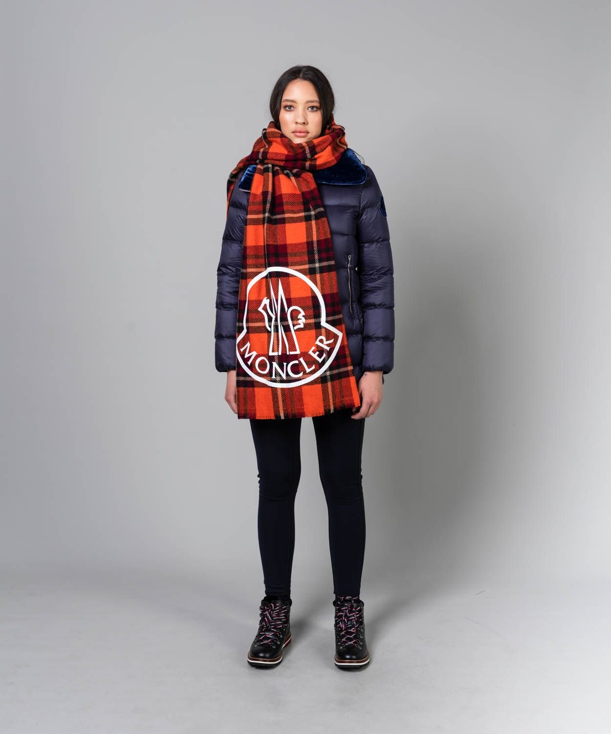 Women's Check Logo Scarf