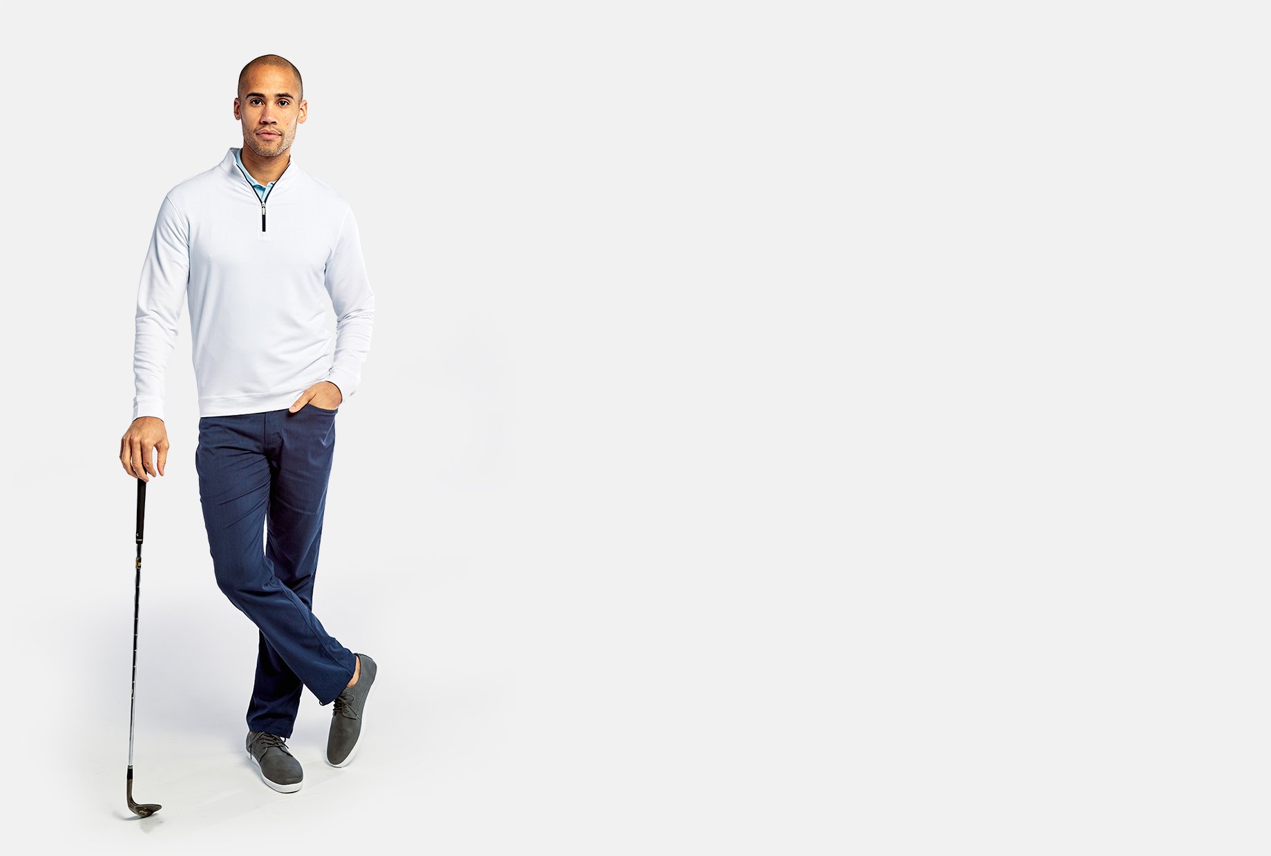 Men's Bamboo and French Terry Legacy 1/4 Zip Jacket - tasc Performance