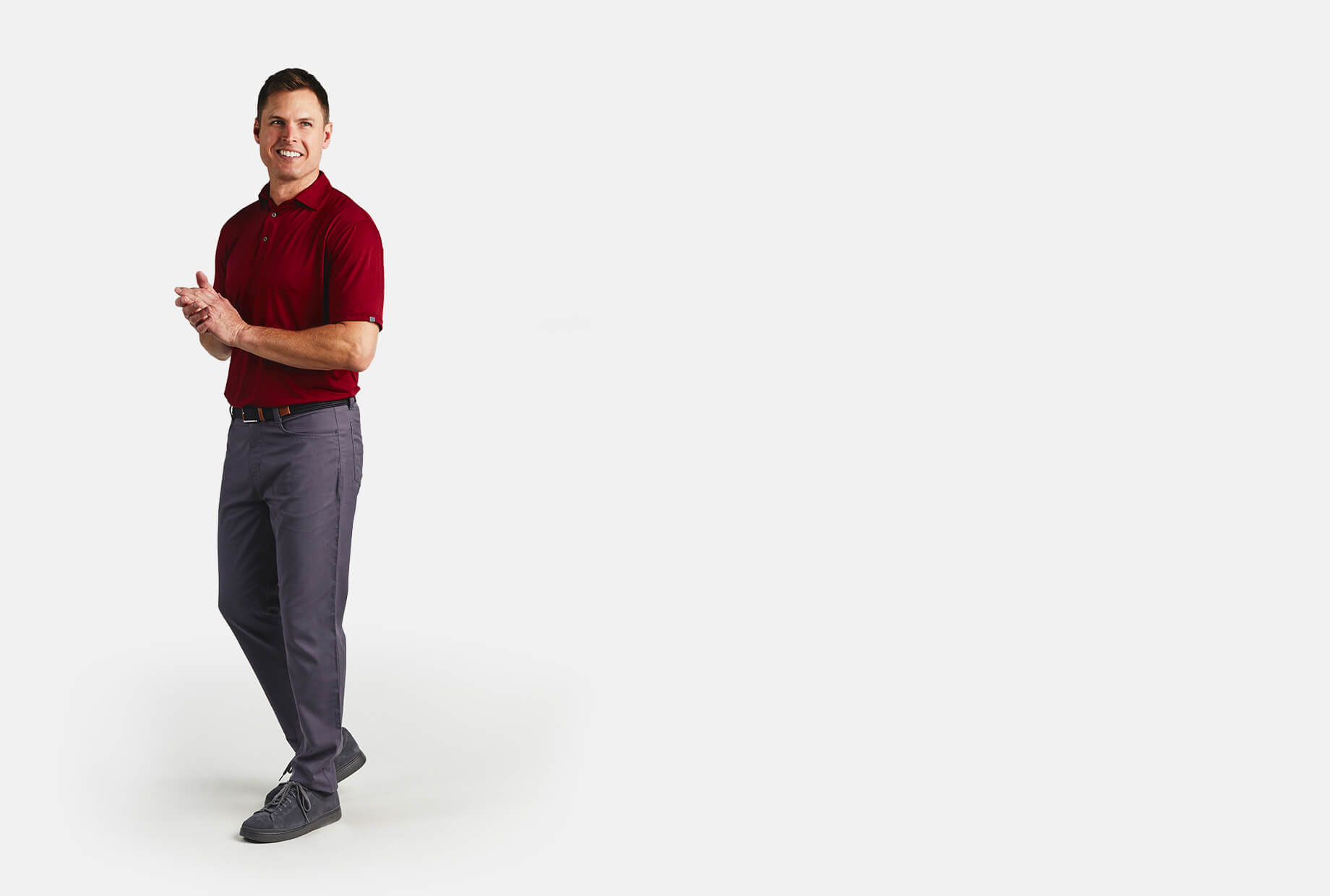 Men's beechwood MicroAir Polo - tasc Performance