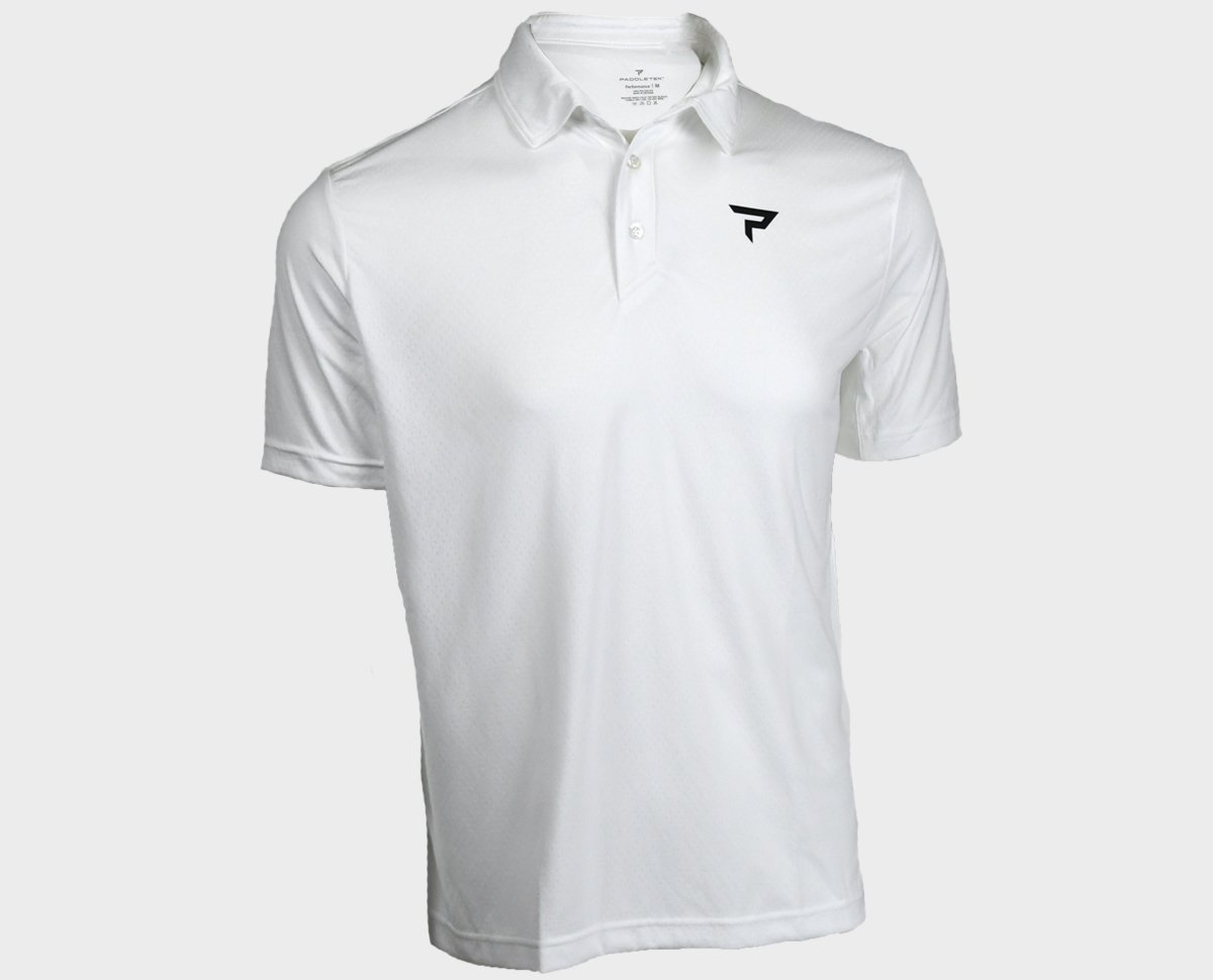 Men's Polo - White - Front View Medium Size
