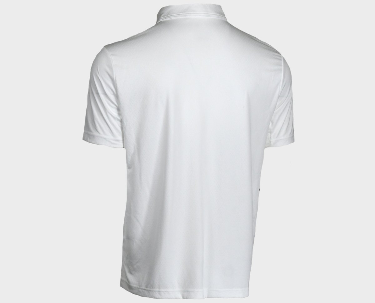 Men's Polo - White - Back View Medium Size