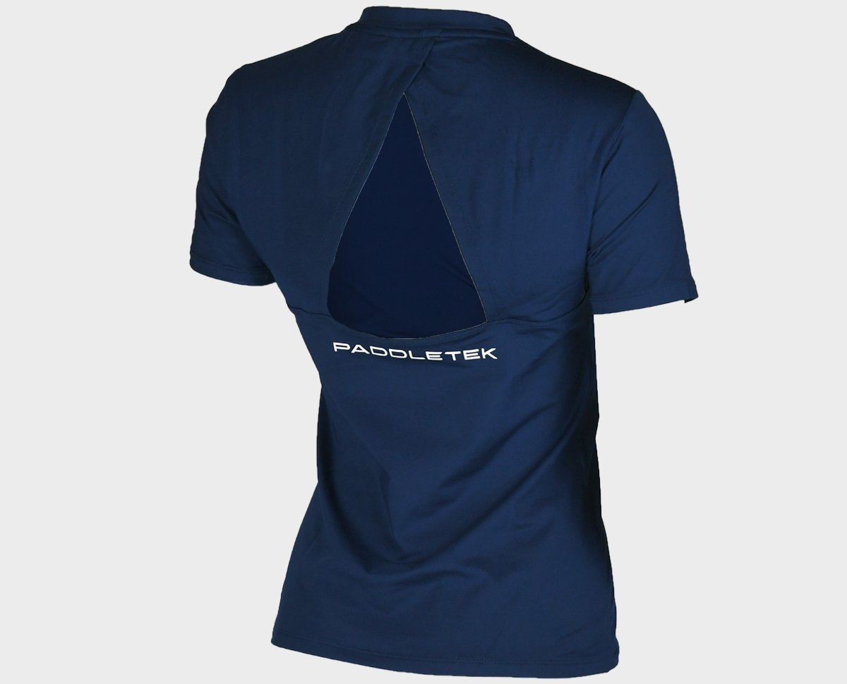 Women's Performance Short Sleeve Tee - Blue - Back View Extra Large Size