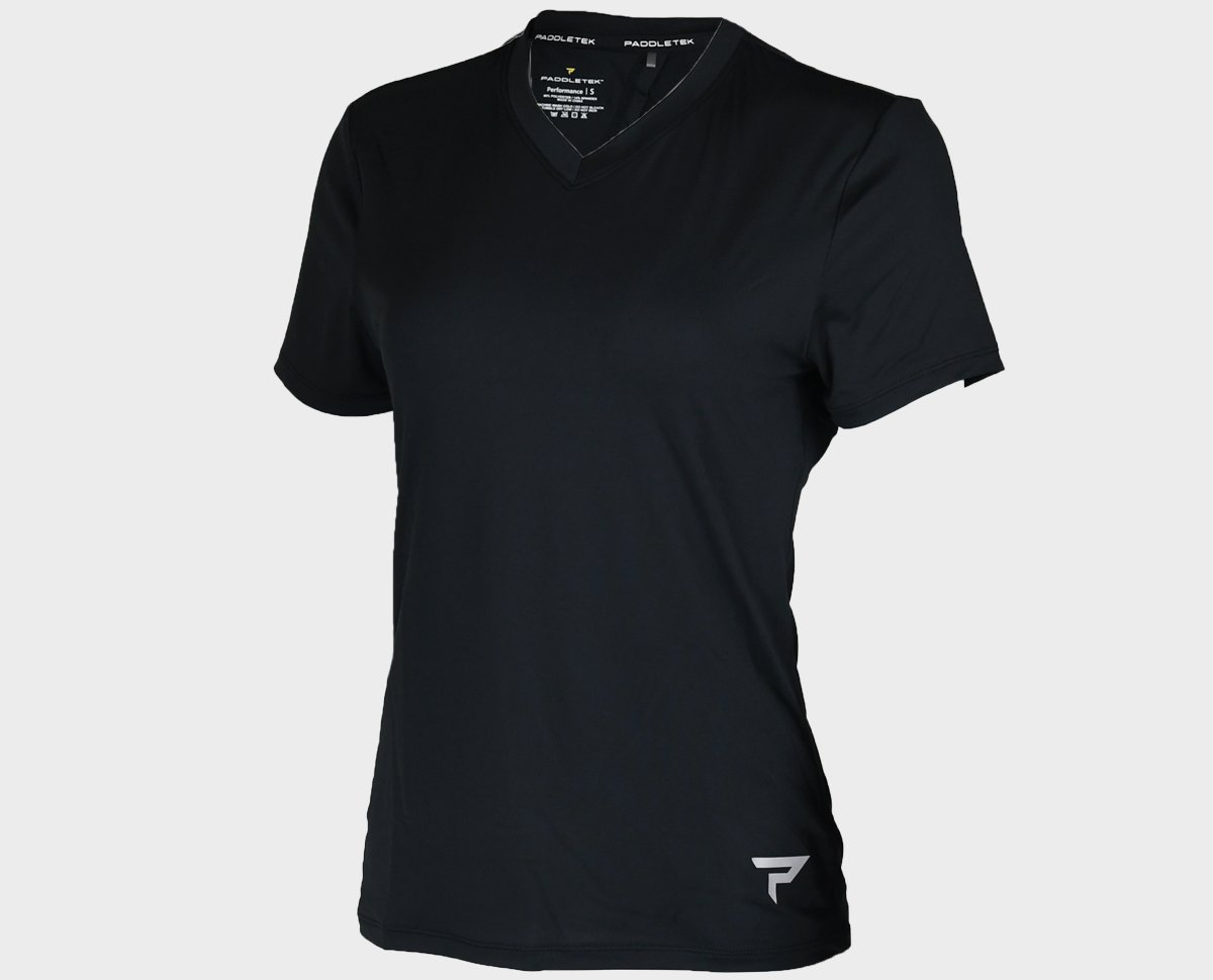 Women's Performance Short Sleeve Tee - Black - Front View Large Size