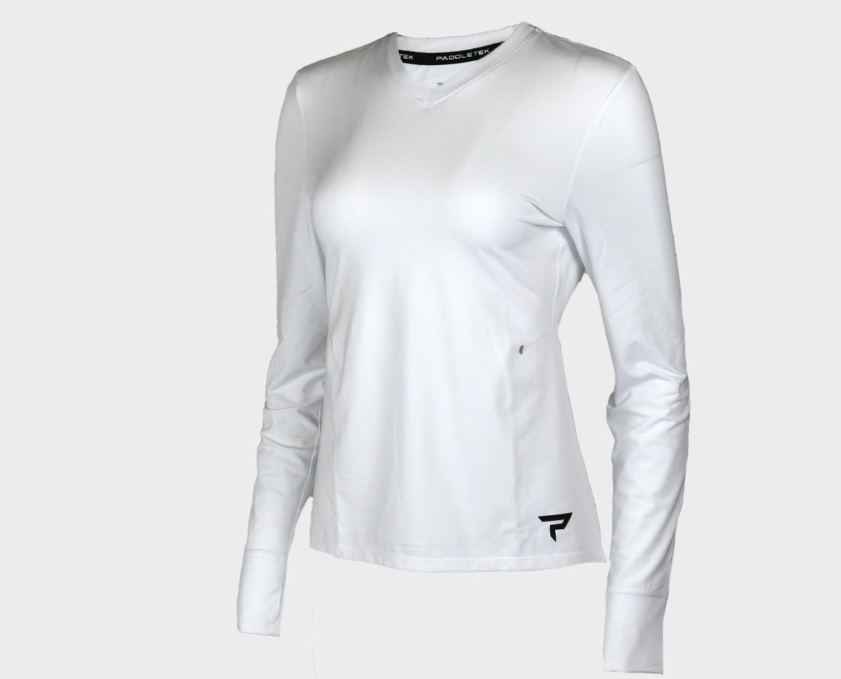Women's Performance Long Sleeve Tee - White - Front View Medium Size