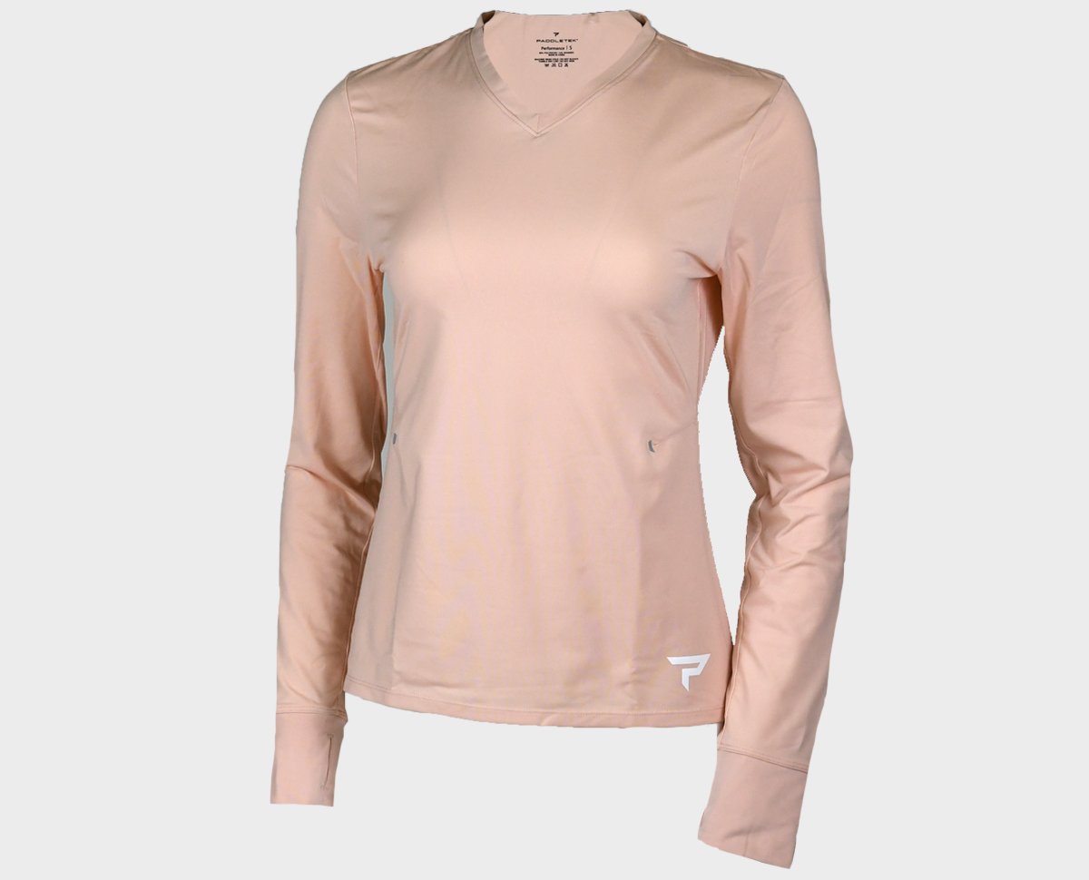Women's Performance Long Sleeve Tee - Peachy Keen - Front View Medium Size