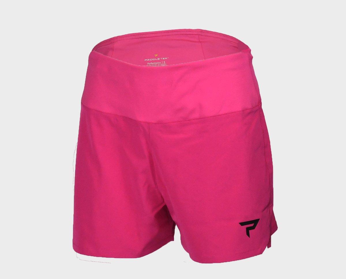 Women's Performance Shorts - Fuchsia - Front View - Small Size