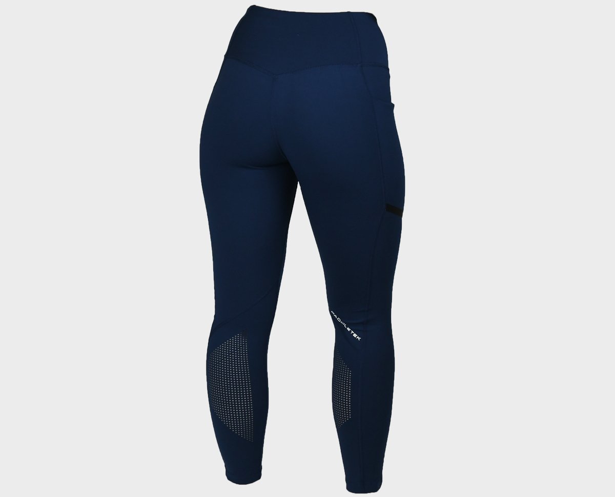 Women's Performance Leggings - Navy - Back View - Extra Small Size