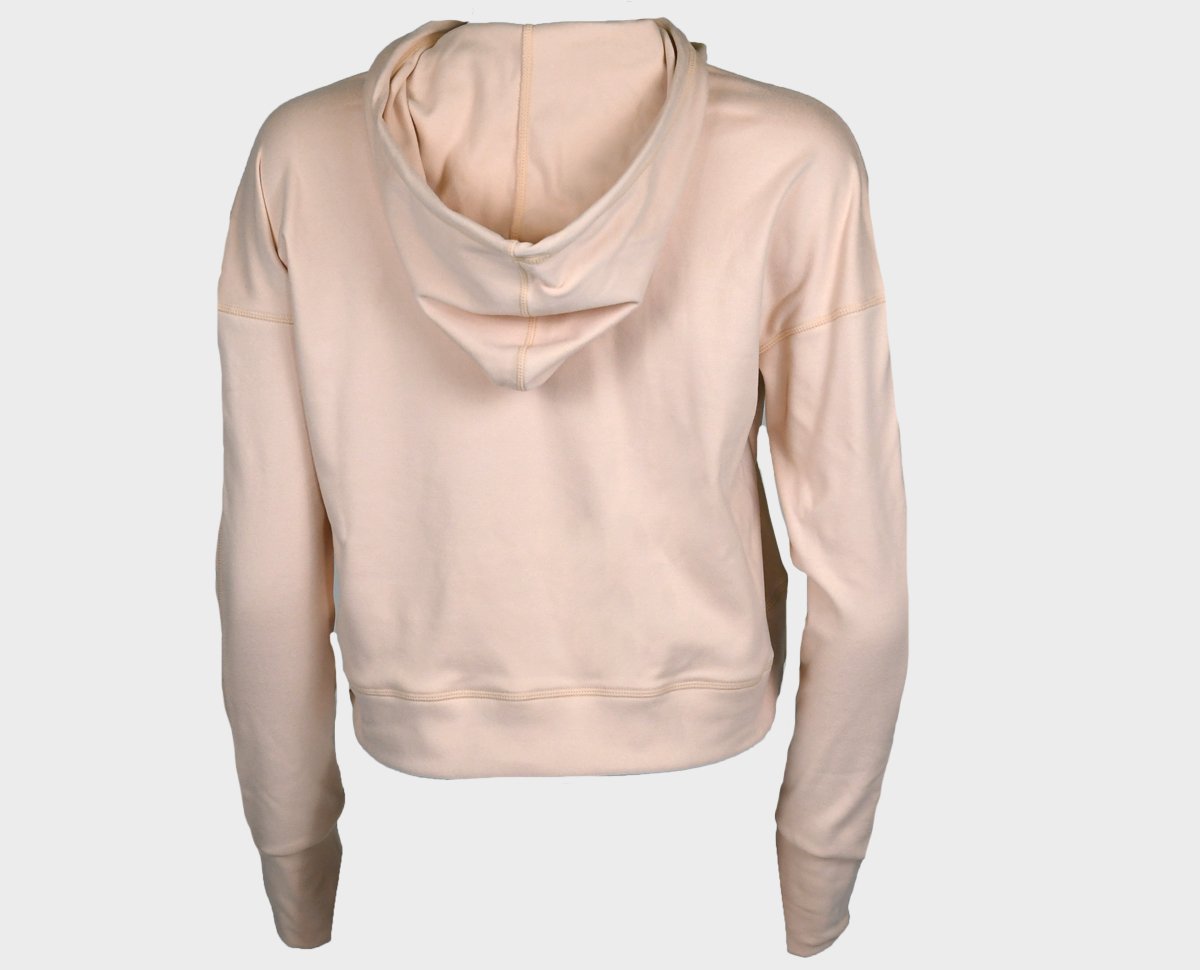 Women's Fleece Cropped Hoodie - Peachy Keen - Back View - Medium Size