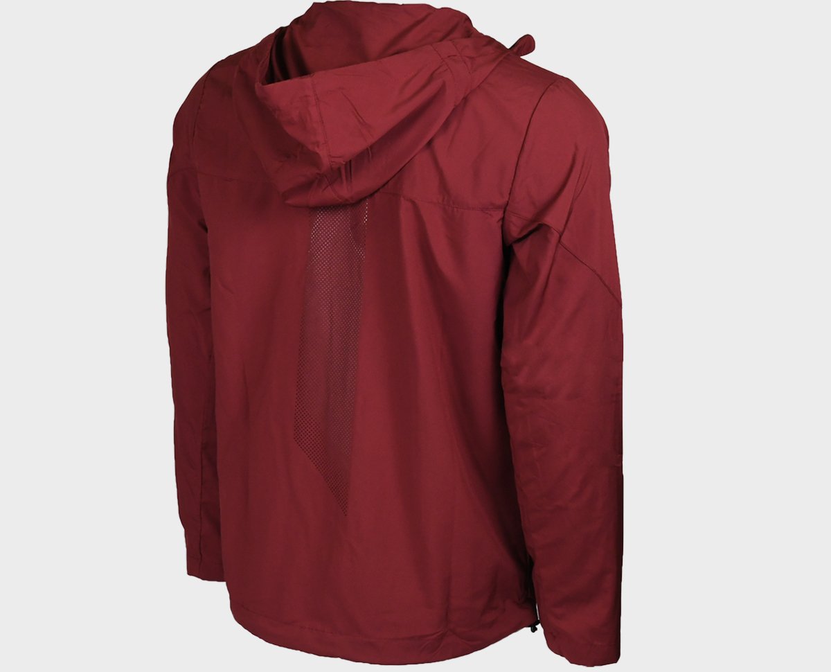 Performance Windbreaker - Pomegranate - Back View - Small Size
