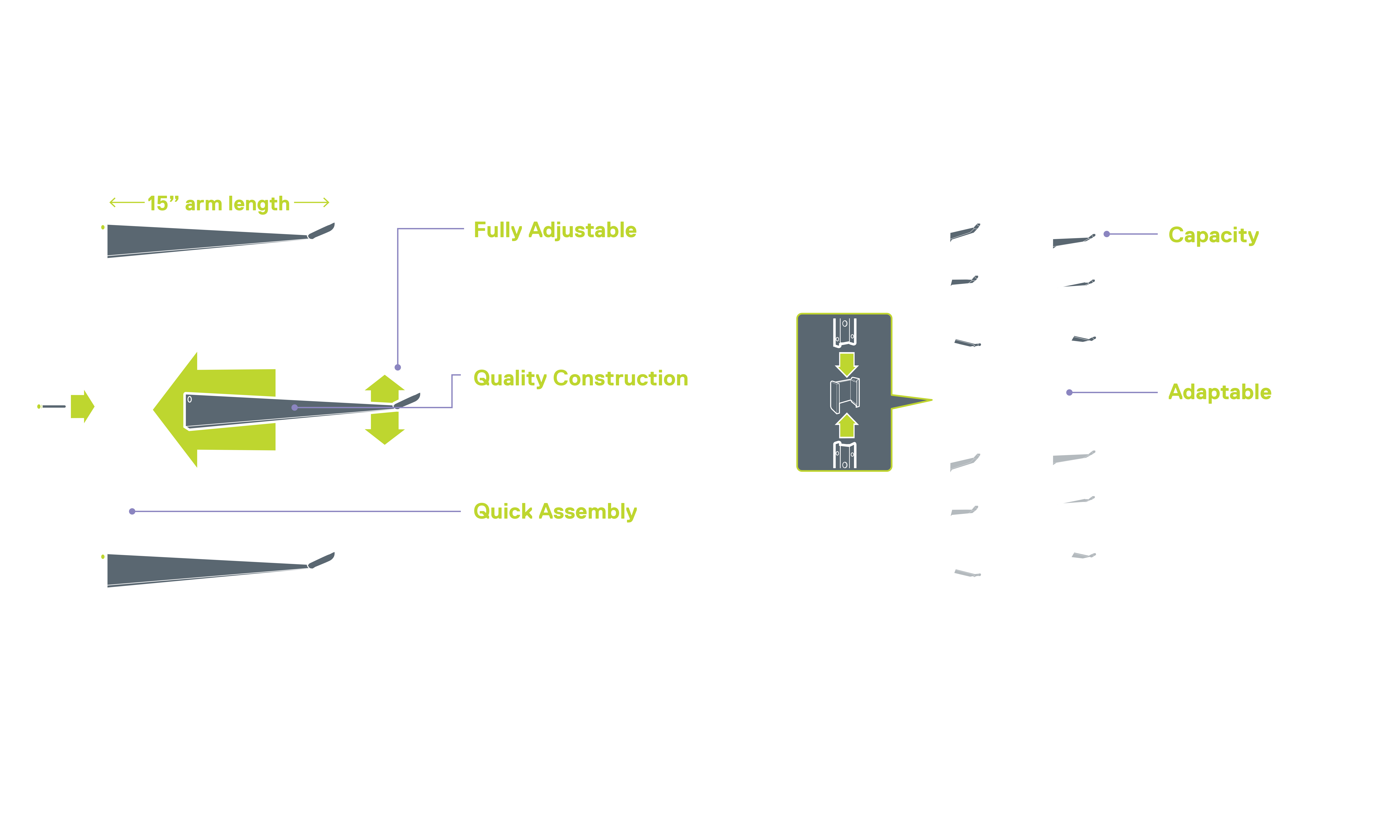Heavy Duty Wall Storage Rack diagram 