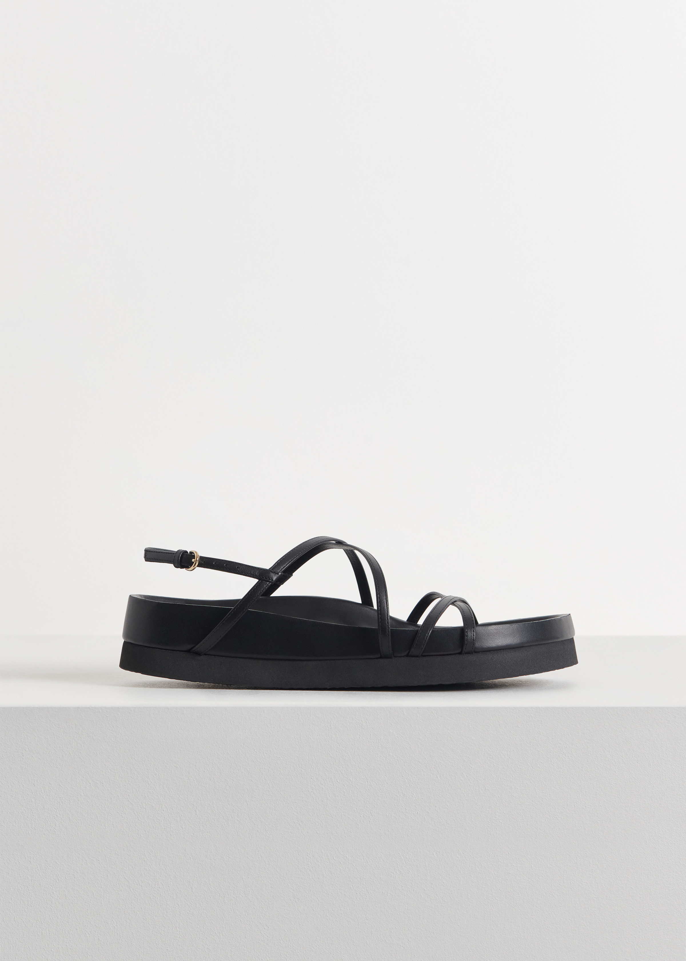 black thin strap sandals