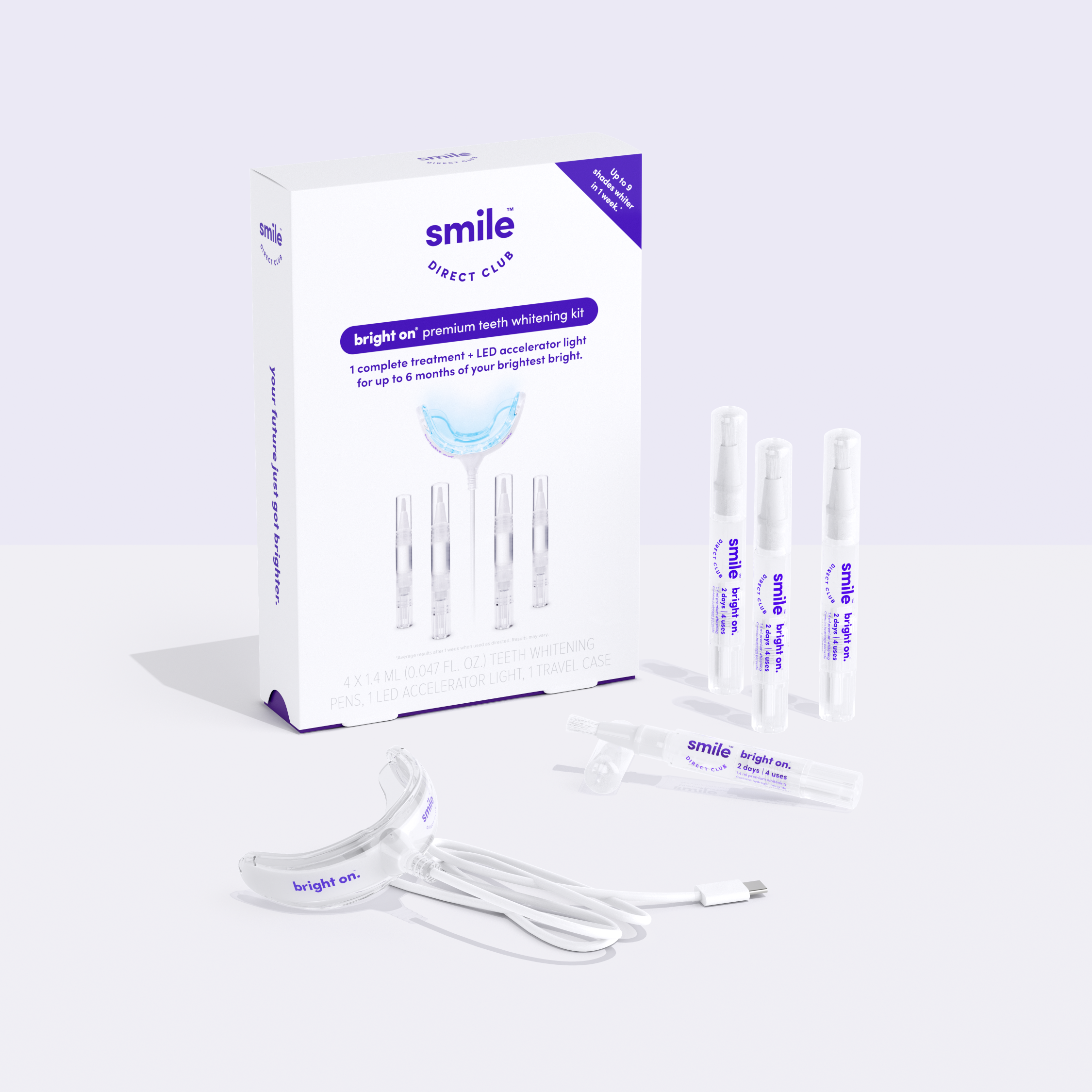 Teeth Whitening Kit with LED Light - 6 Months of Whitening