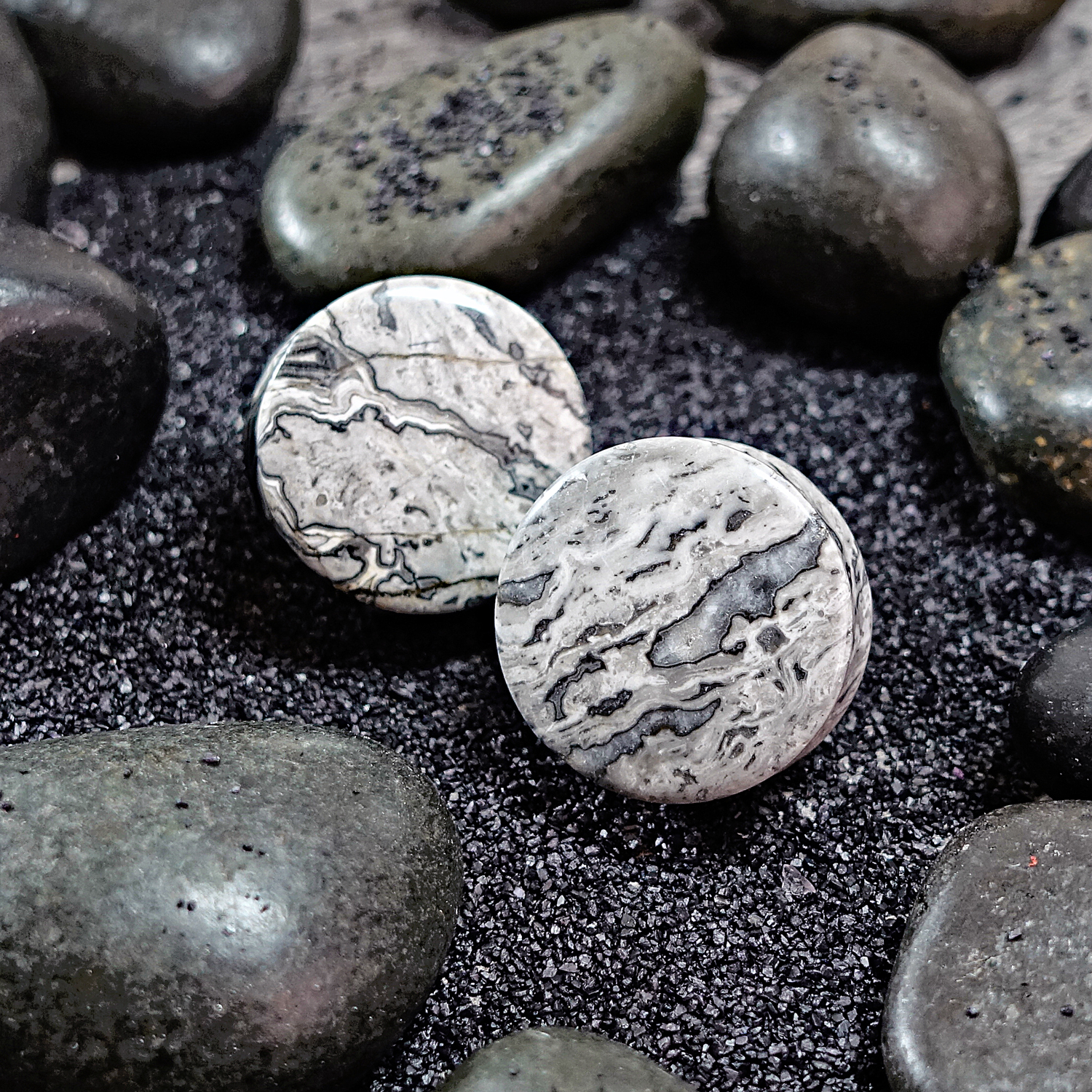 Cool  Picasso Jasper Stone Plug / Gauge