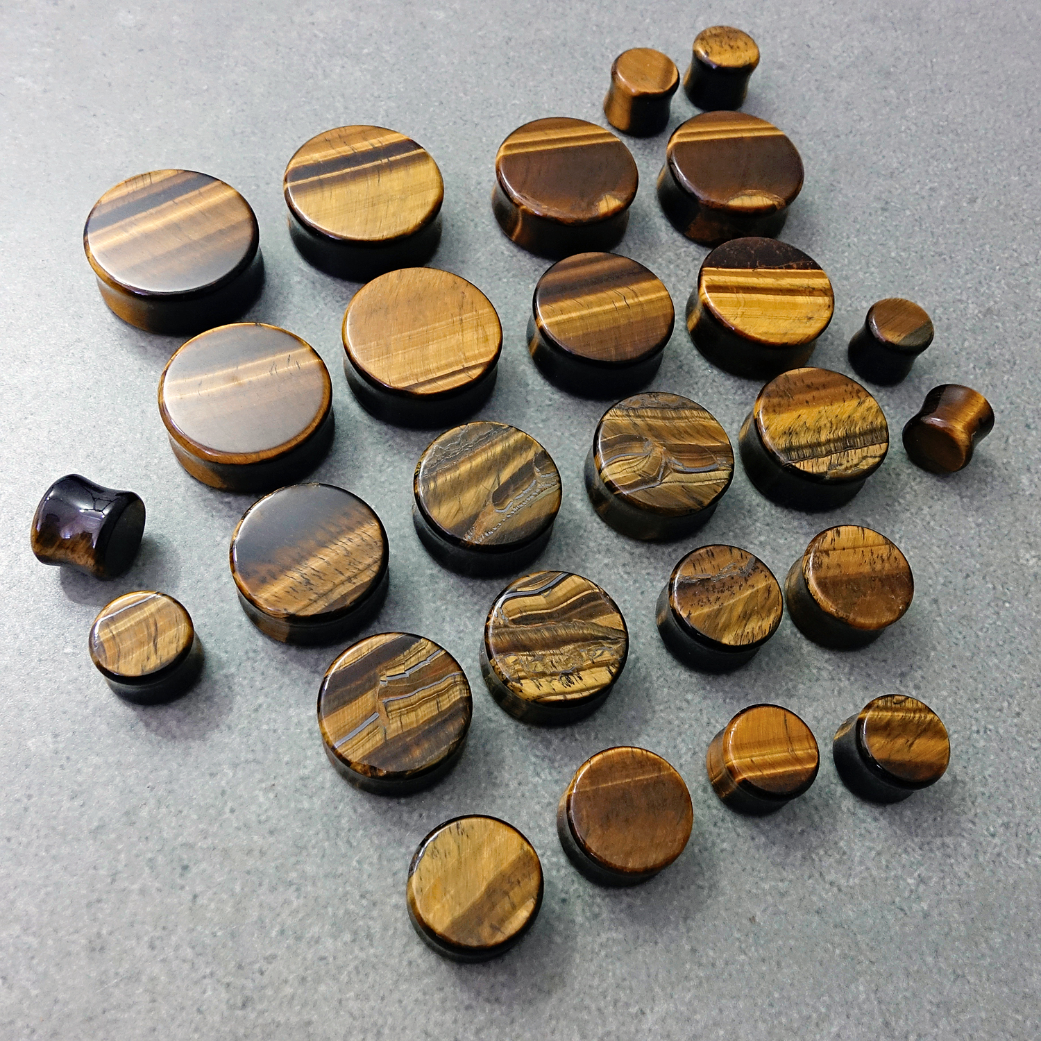 Alternative  Tiger Eye Stone Plug / Gauge