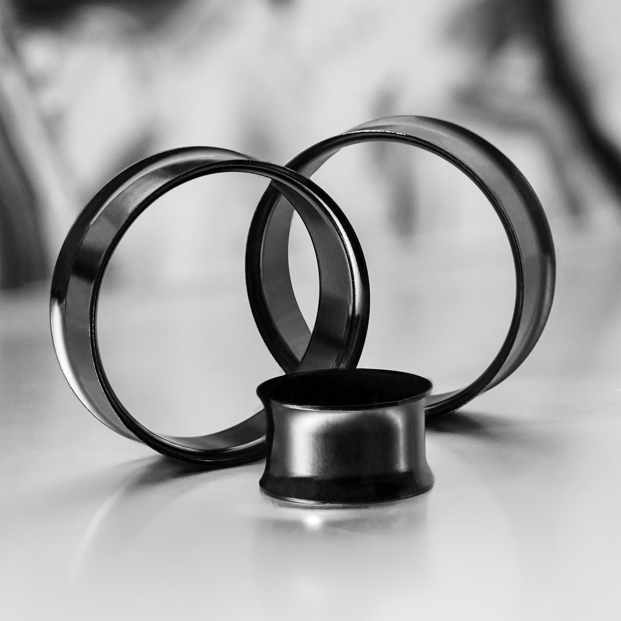cool  Black Double Flare Stainless Steel Tunnel