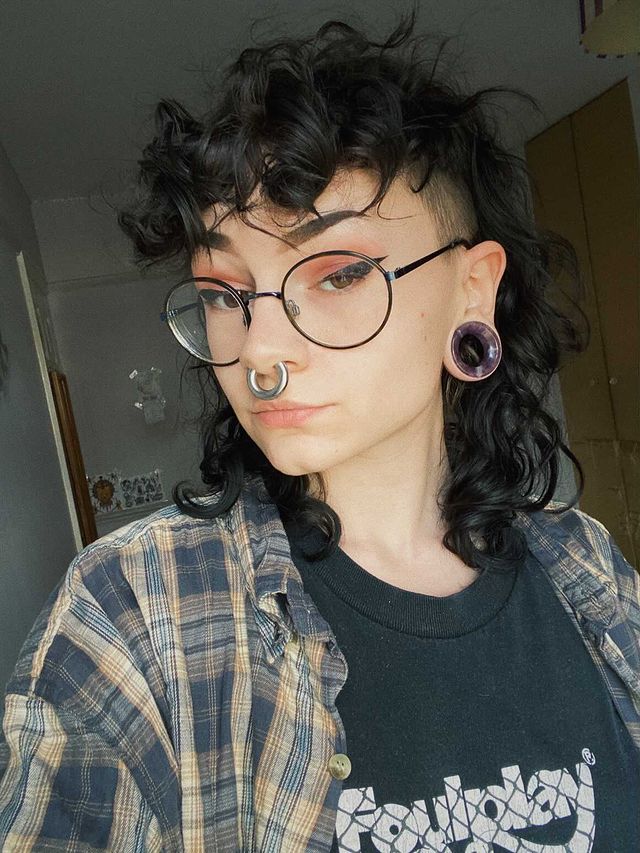 Women wearing big Amethyst Stone Tunnel