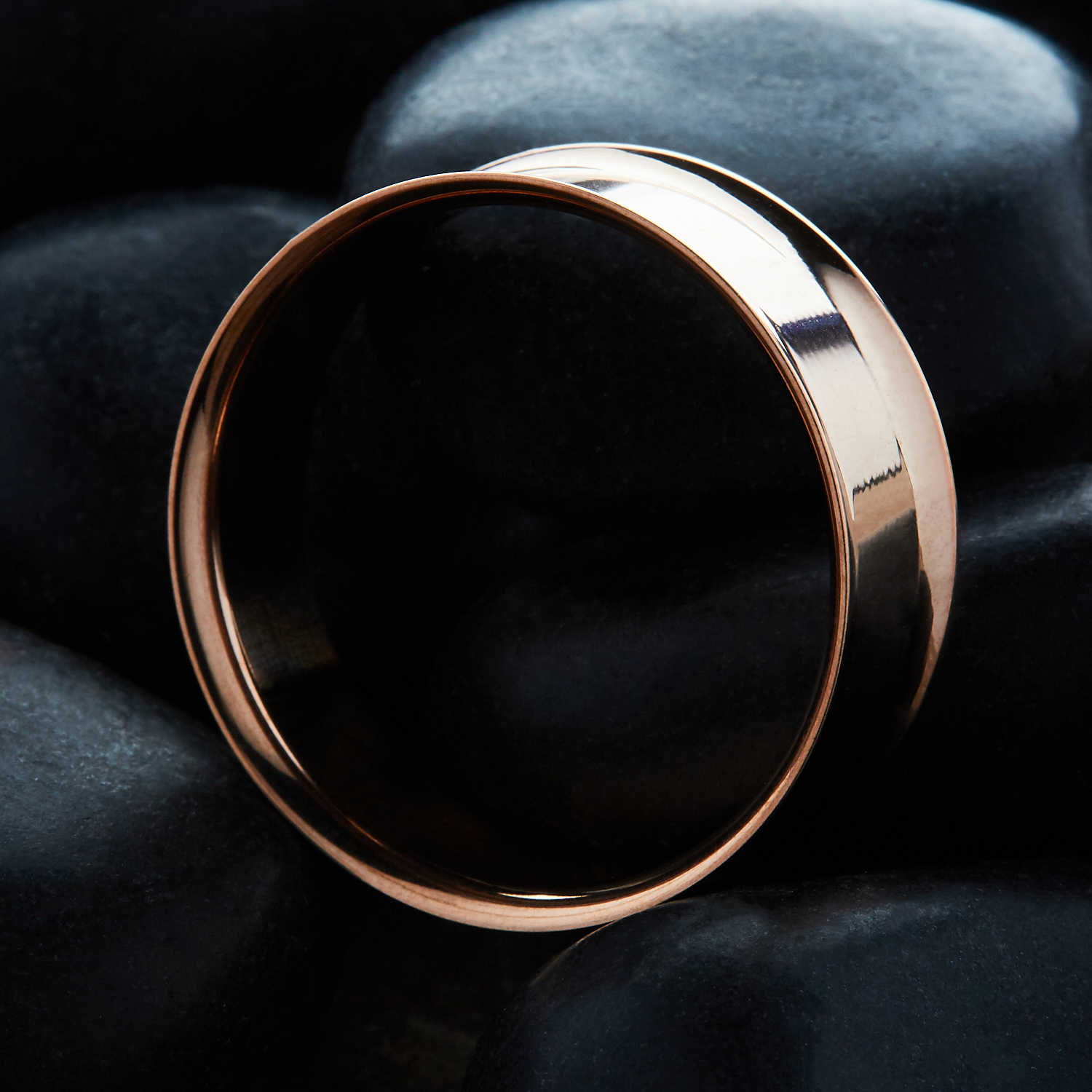 cute   Rose Gold Double Flare Stainless Steel Tunnel