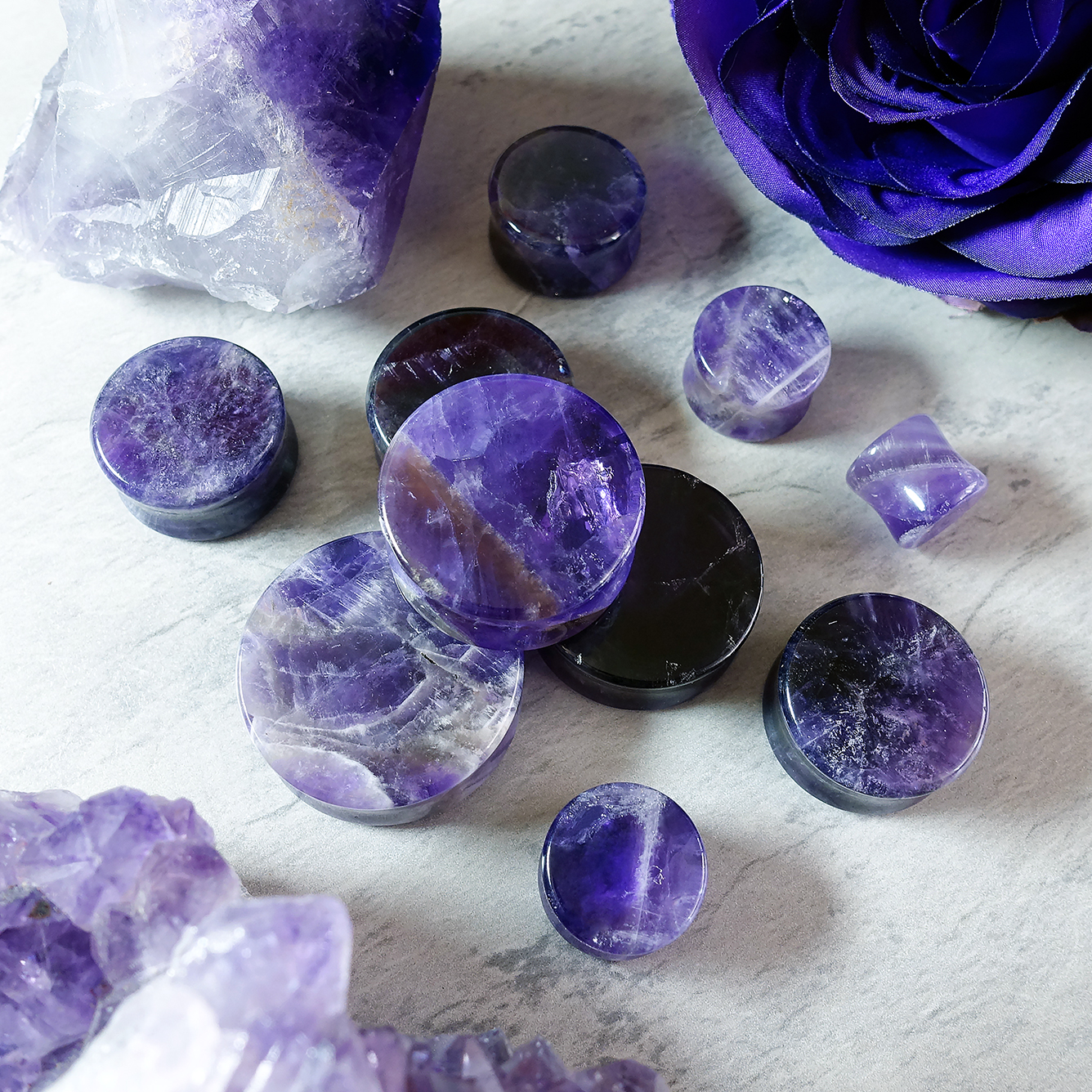  Amethyst Stone Plug / Messgerät
