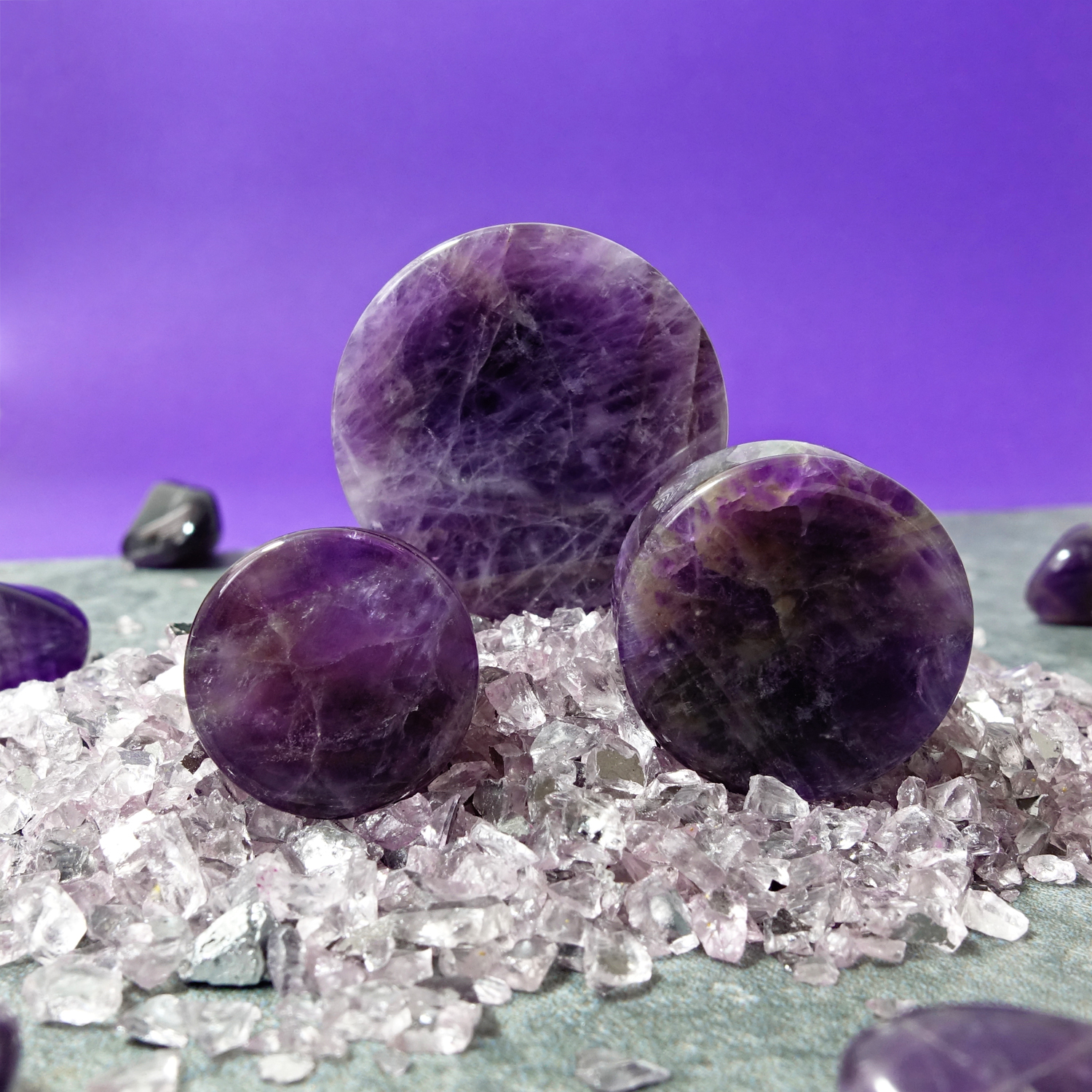  Amethyst Stone Plug / Messgerät