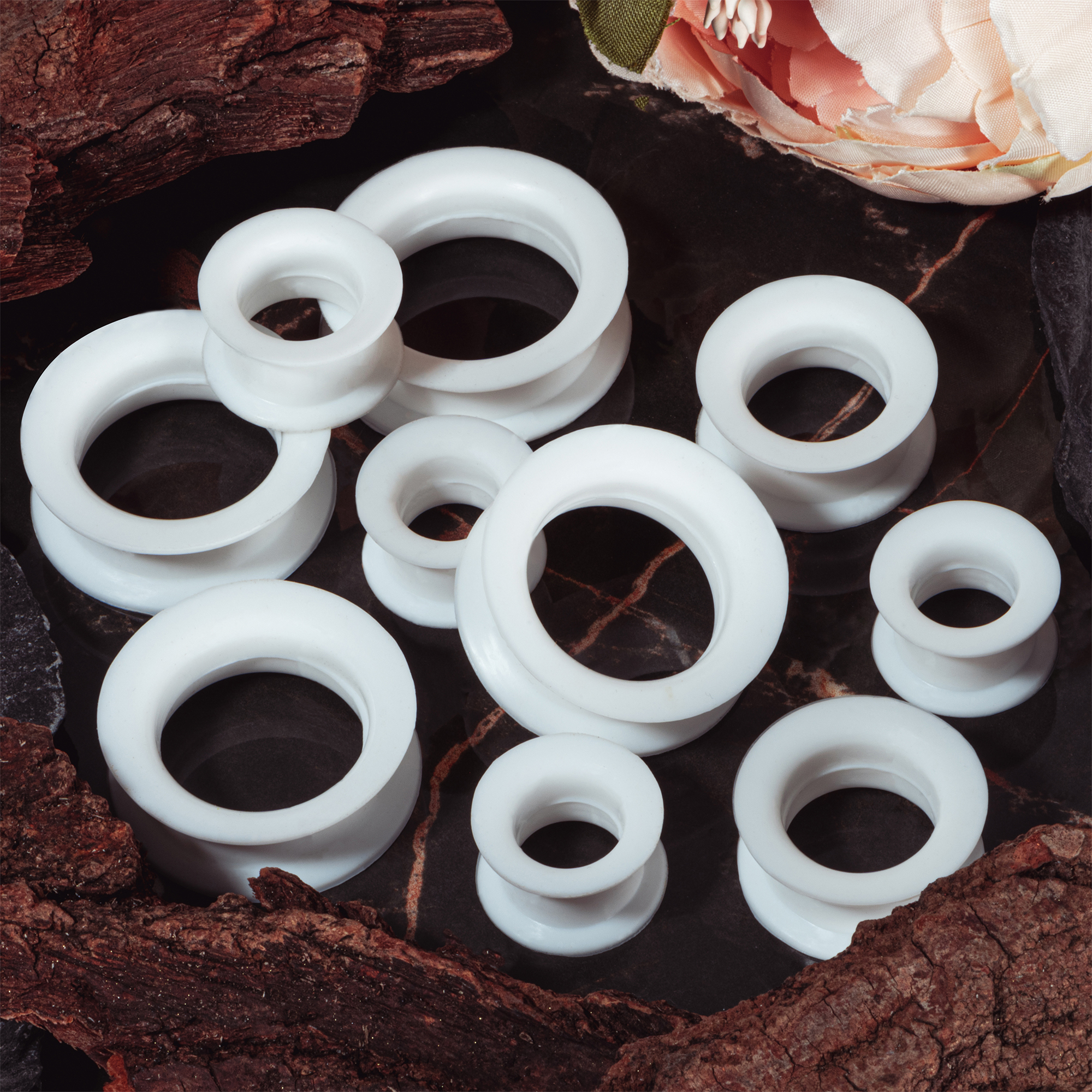 Sturdy  White Silicone Ear Tunnel