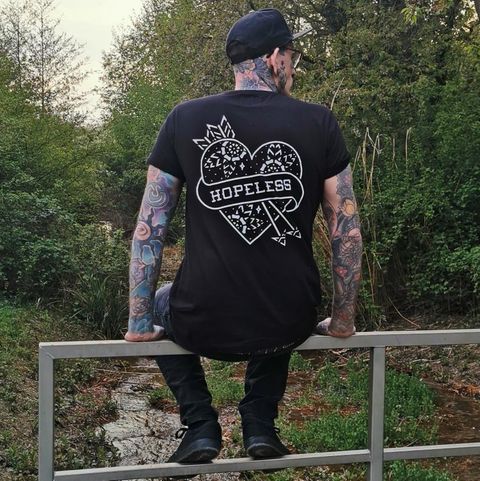 Hopeless Heart T-Shirt in Black