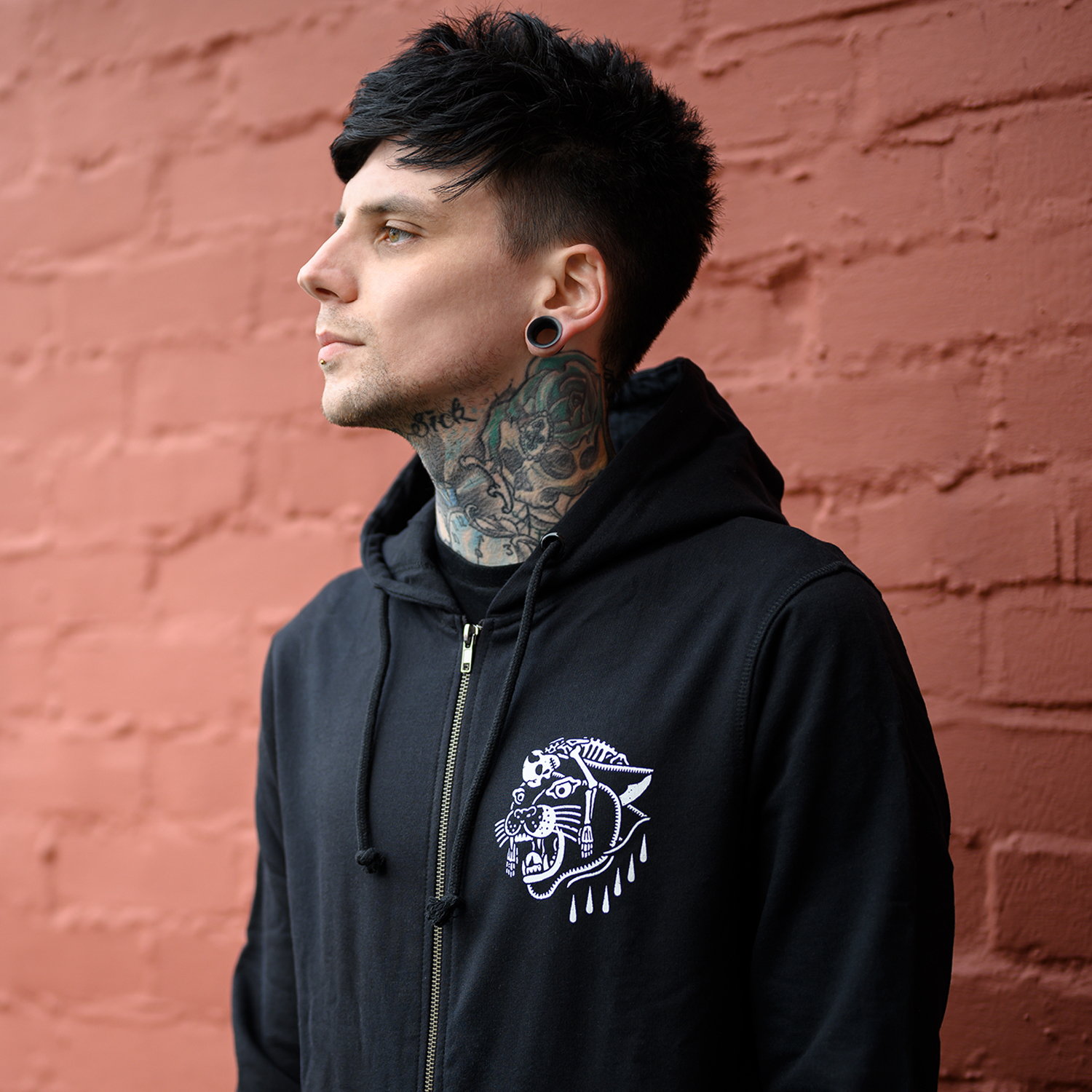  Skelett-Panther-Hoodie