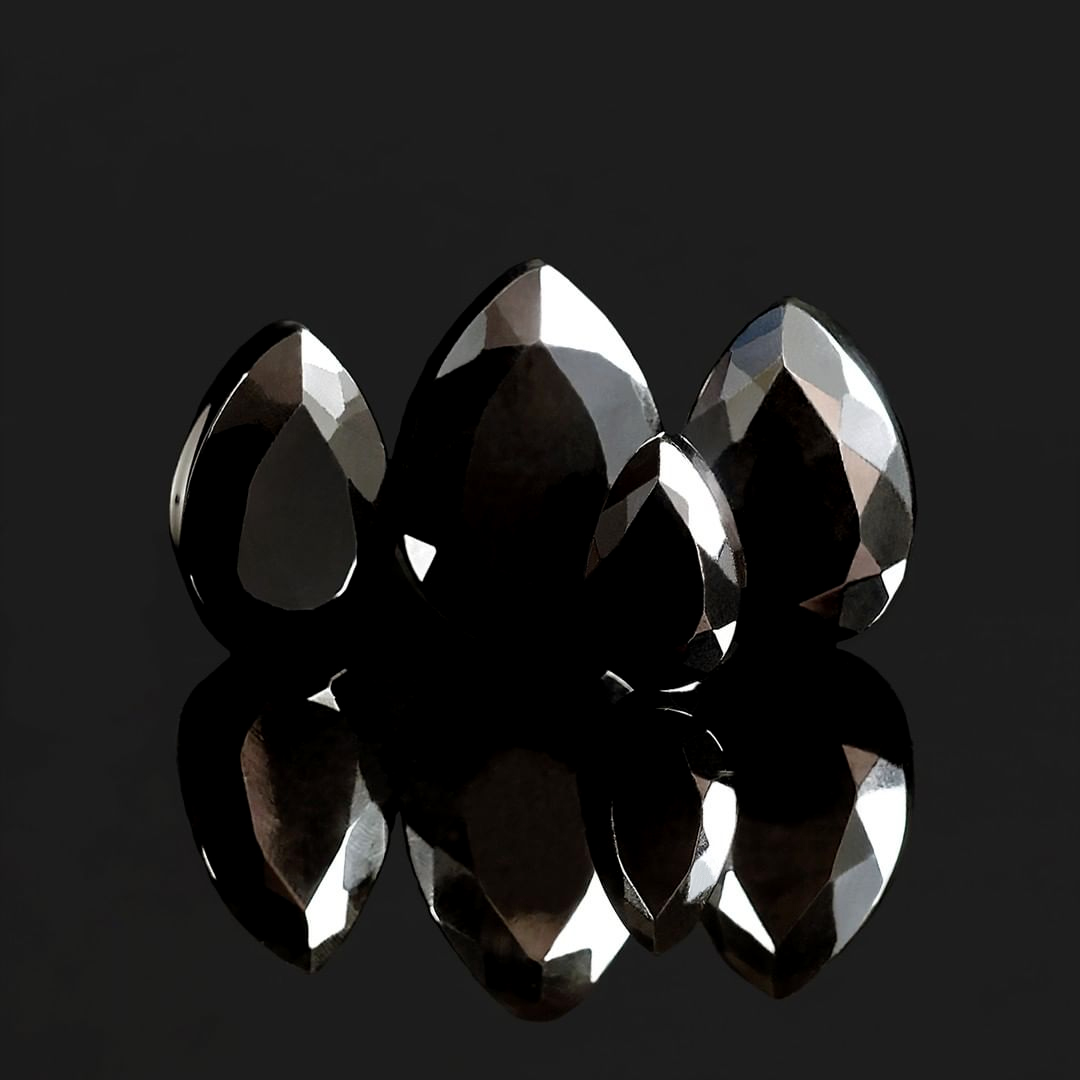 cool  Black Faceted Obsidian Teardrop Glass Plug / Gauge