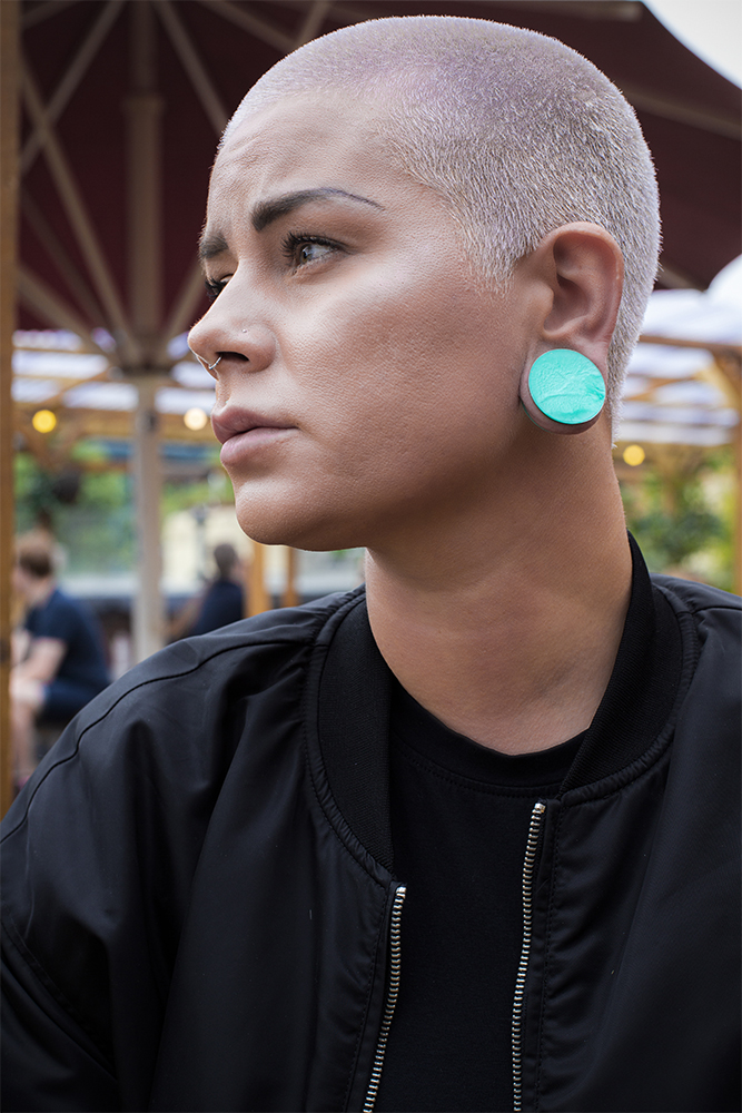  Solide mintgrüne Silikon Earring Plugs / Gauge