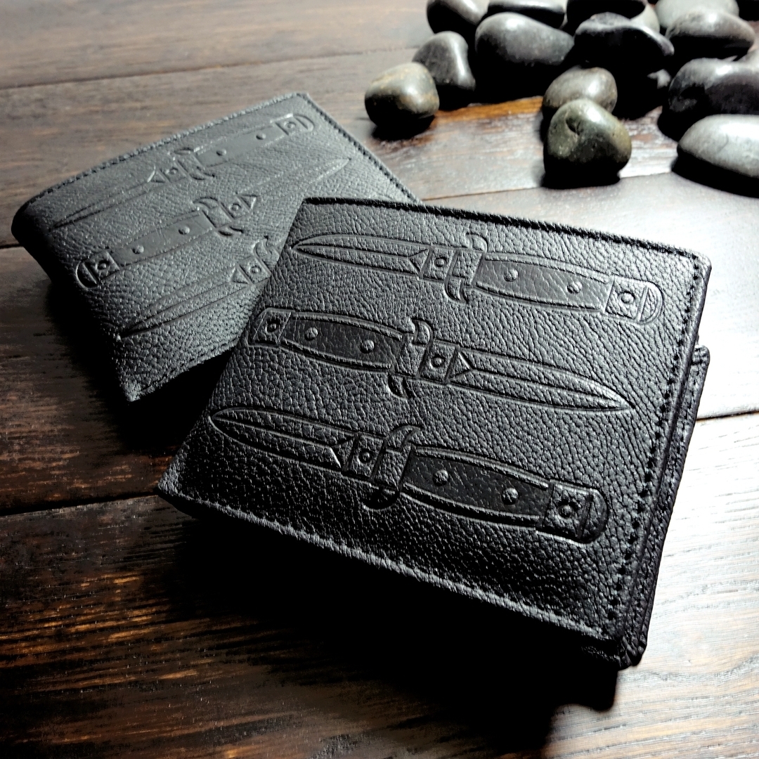 Knives Black Wallet - Vegan Friendly - Wallet, Accessories, Alternative, Mens Wallet
