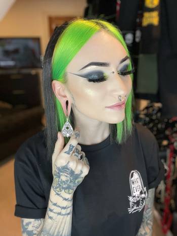 cool Silver Ouija Design Ear Weights - Pair
