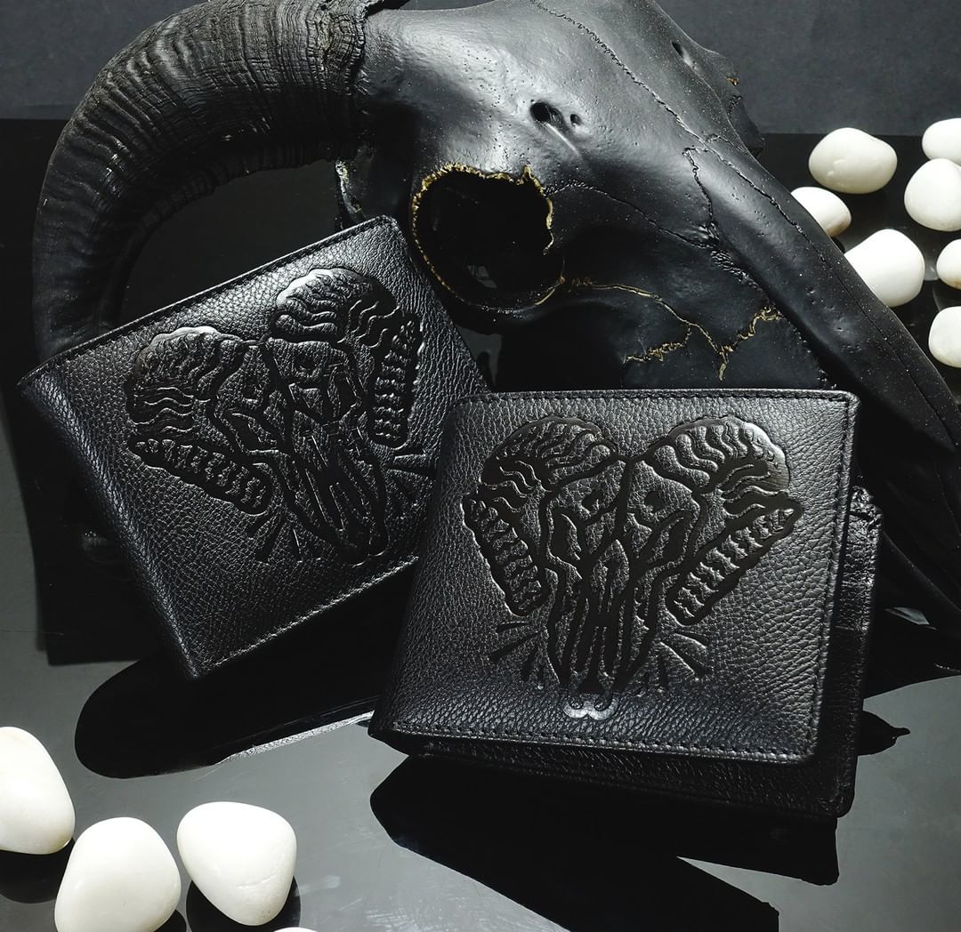 Schwarze Ram Skull Herren Geldbörse - Vegan Friendly, PU Leder, Geldbörse, Herren Geldbörse, Accessoires