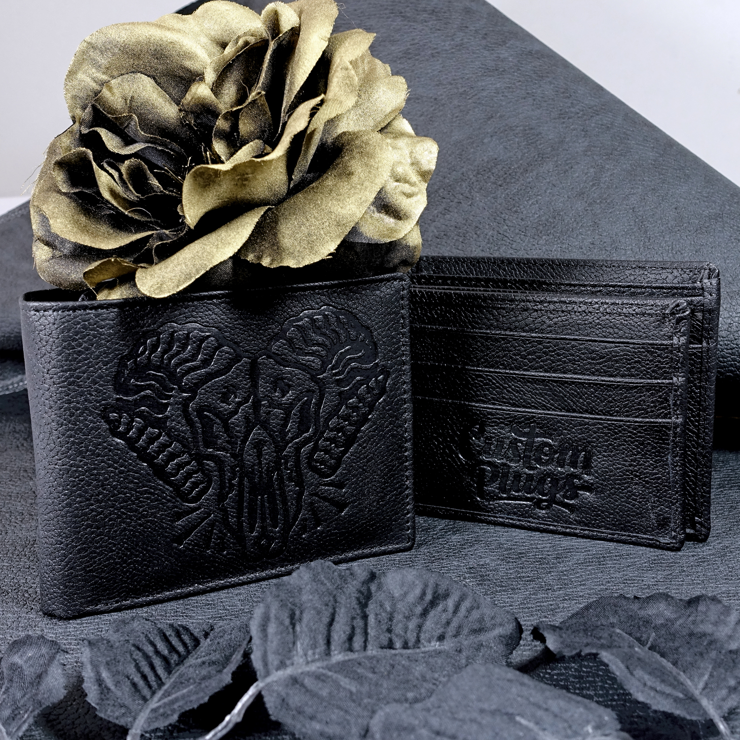 Black Ram Skull Mens Wallet - Vegan Friendly, PU Leather, Wallet, Mens Wallet, Accessories Ram Skull Wallet in Black - Vegan