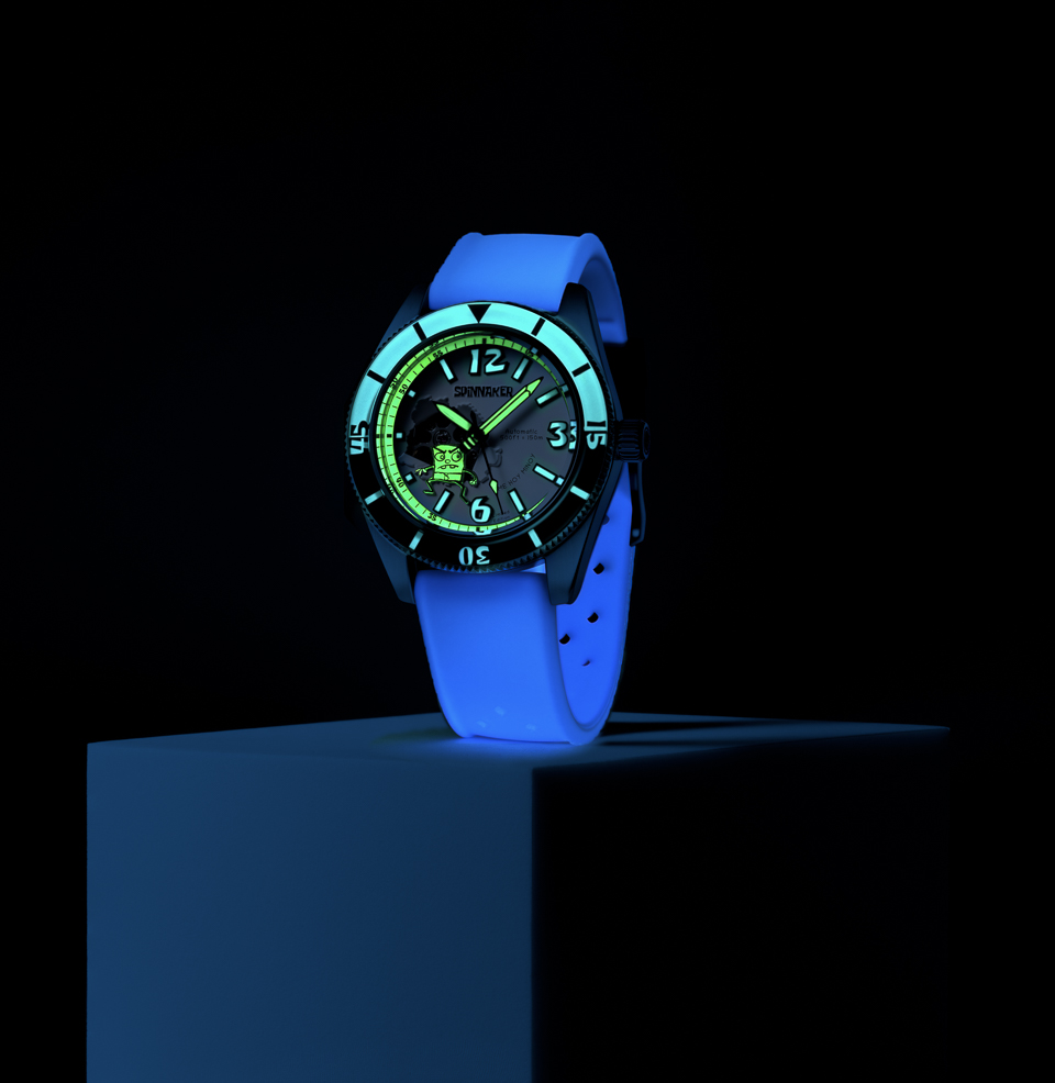 Spinnaker SpongeBob SquarePants DoodleBob Limited Edition Watch Collection Applied Indexes, Swiss Super-LumiNova
