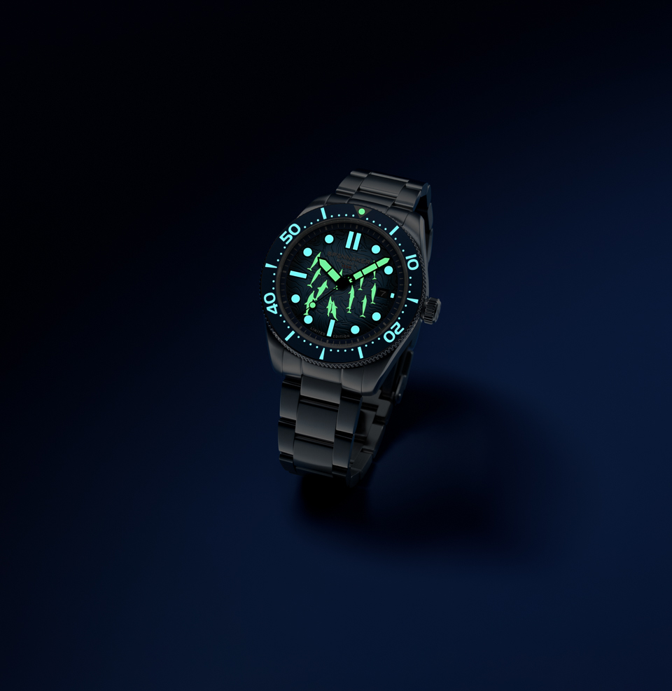 Croft Mid-Size Automatic Dolphin Project Limited Edition Dolphins That Swim at Night