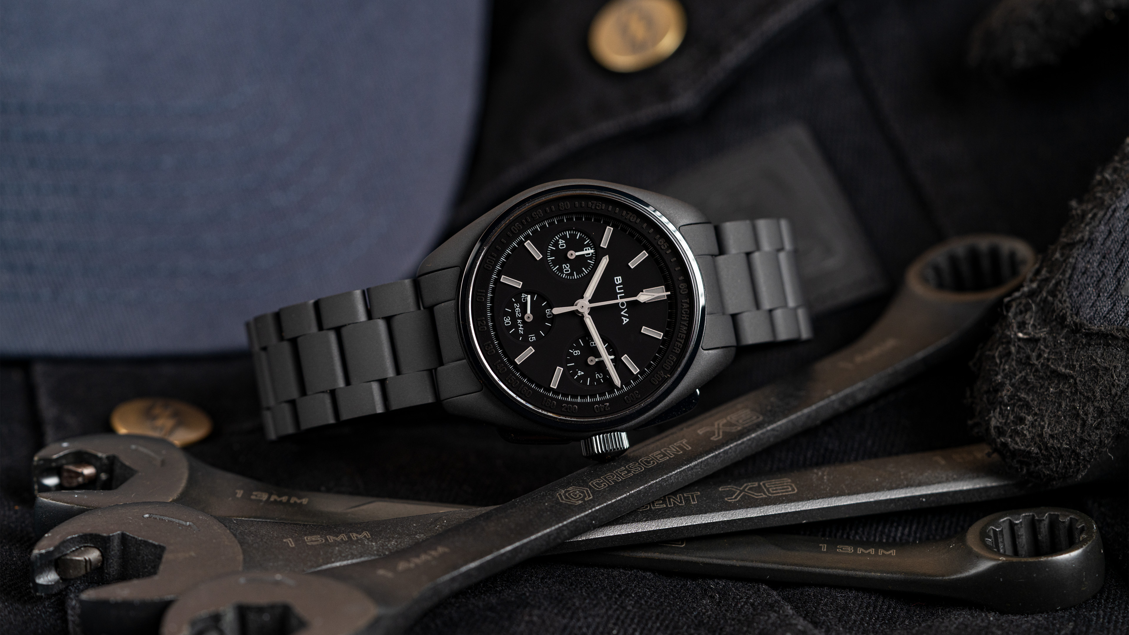 Bulova Lunar Pilot Black Hole Watch— 98A335 – Windup Watch Shop