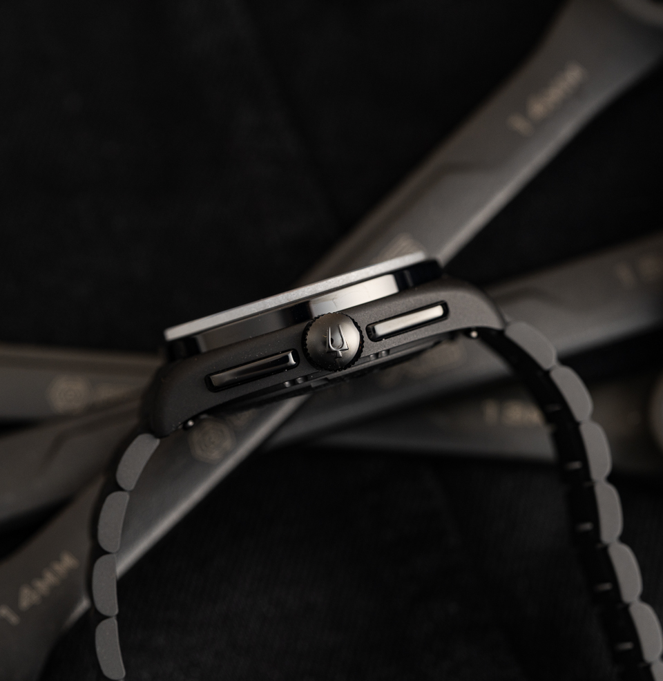 Bulova Lunar Pilot Black Hole — 98A335 Sapphire Crystal, 100m Water Resistance