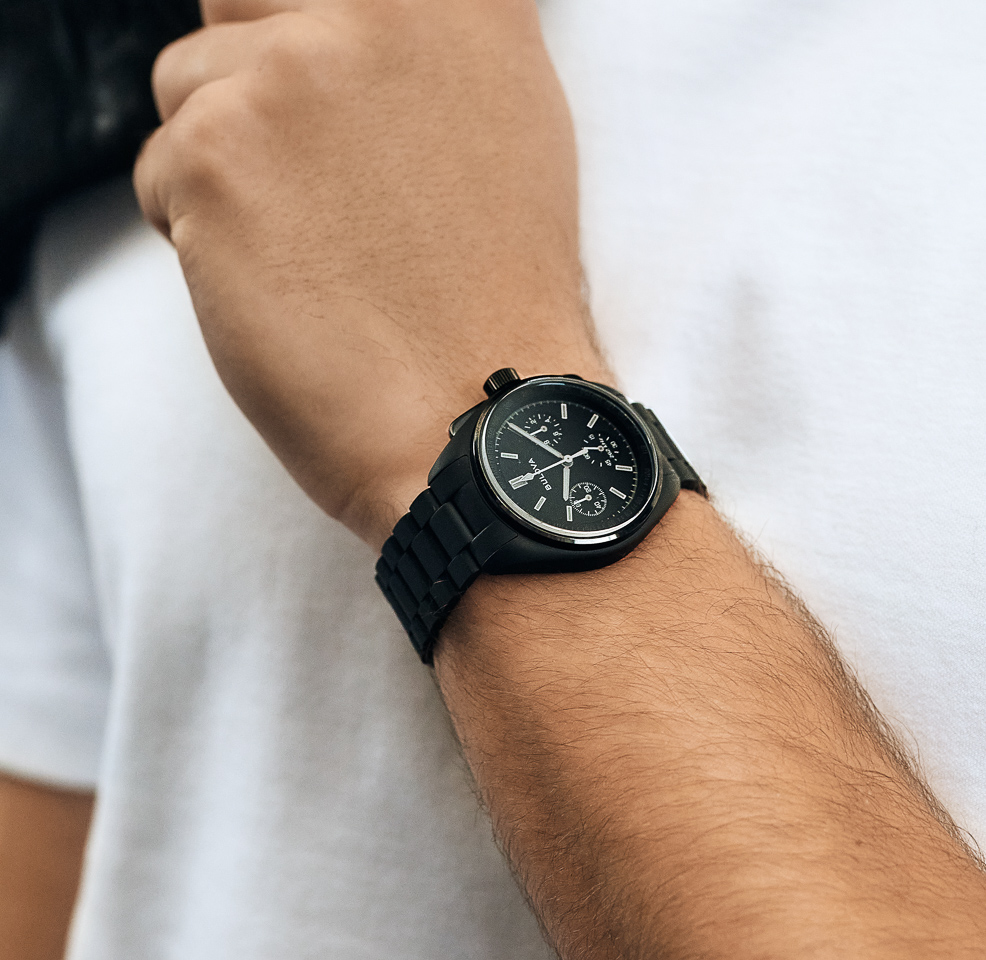 Bulova Lunar Pilot Black Hole — 98A335 41mm Black Ion-Plated Case & Bracelet