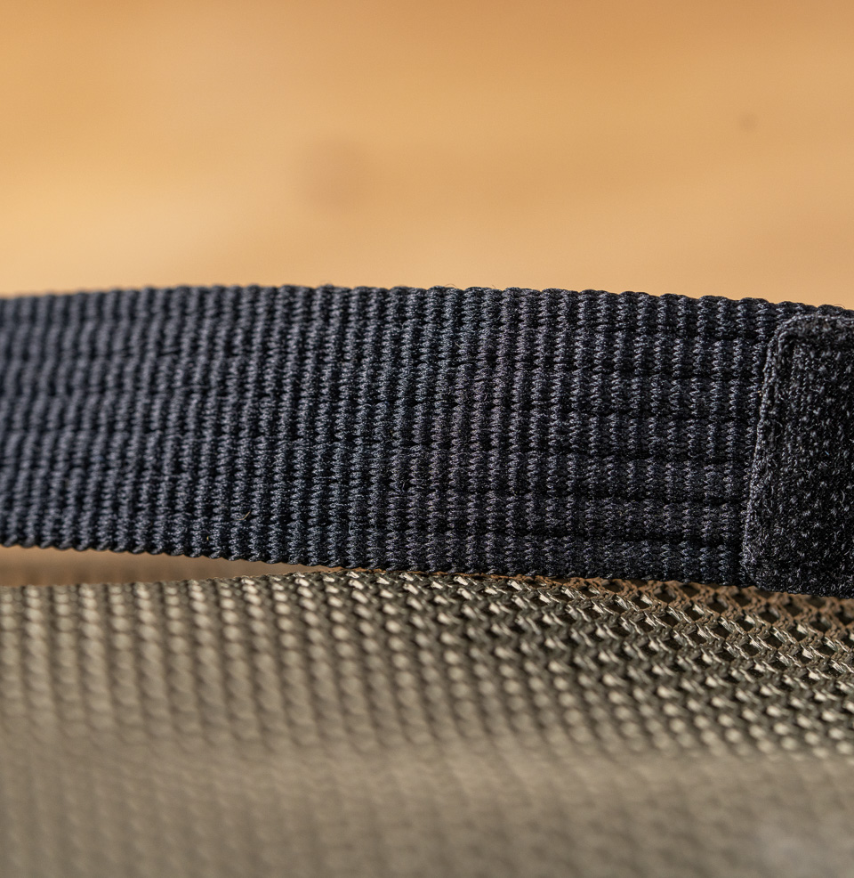 Hook and Loop Single Pass Watch Straps Ribbed Nylon Construction