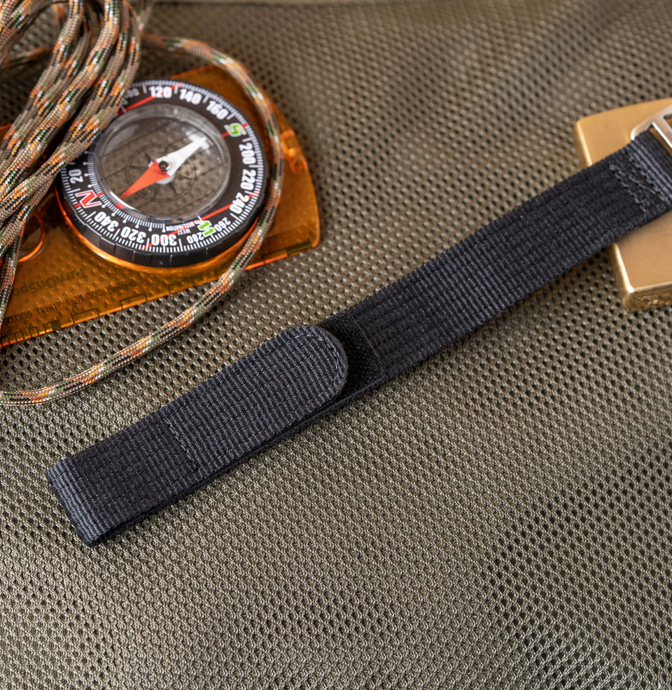 Hook and Loop Single Pass Watch Straps No-Taper 20mm/22mm Width